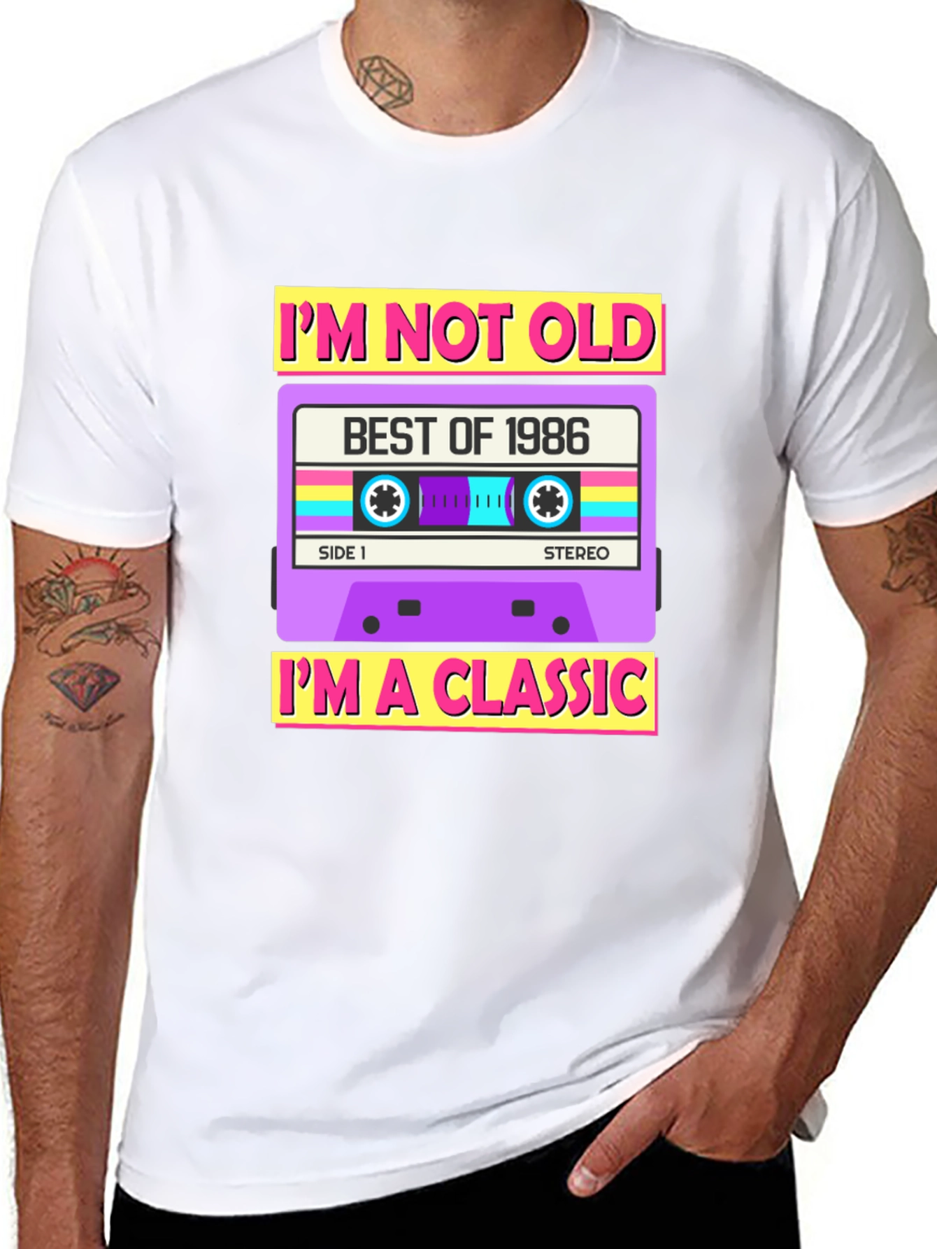 Retro Cassette Tape 1986 Graphic T-Shirt