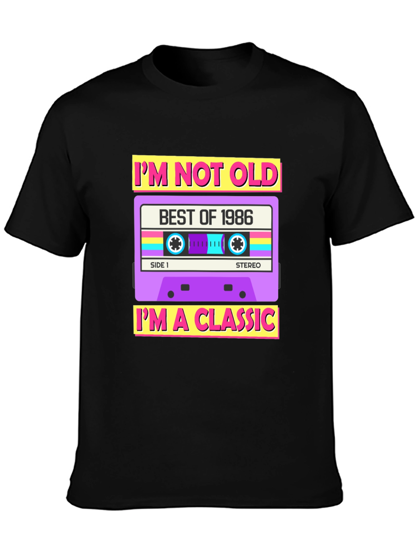 Retro Cassette Tape 1986 Graphic T-Shirt