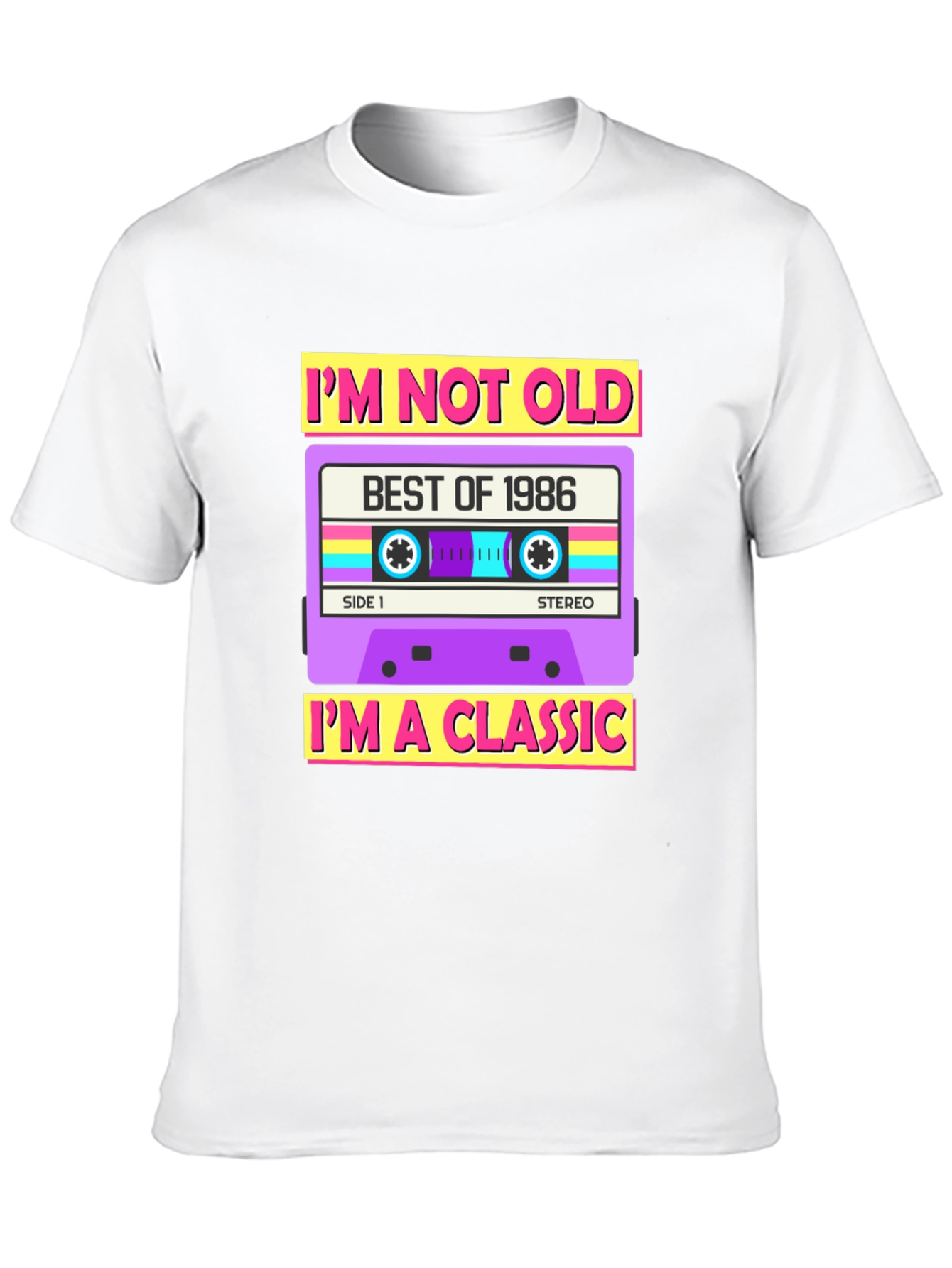 Retro Cassette Tape 1986 Graphic T-Shirt