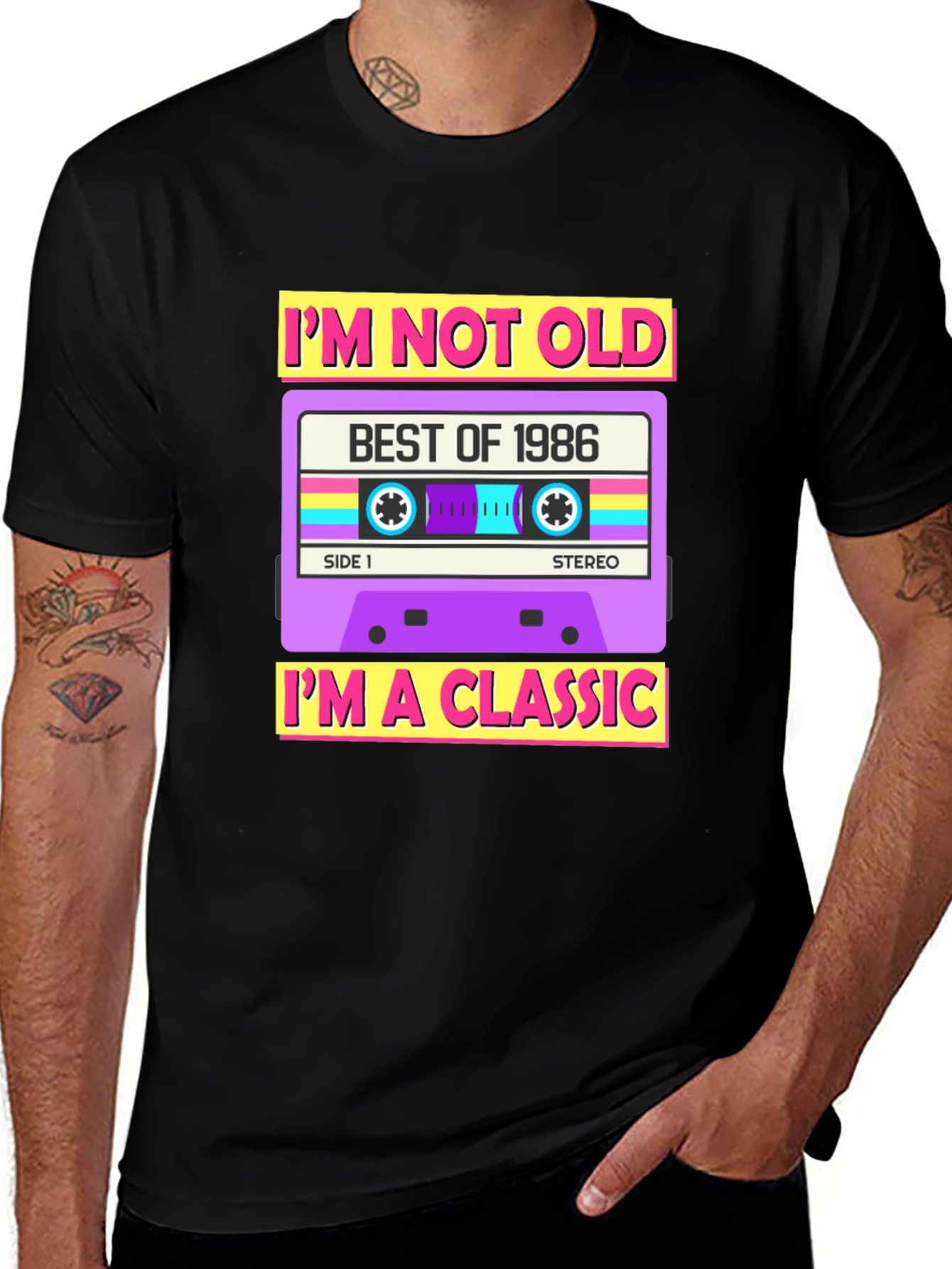 Retro Cassette Tape 1986 Graphic T-Shirt
