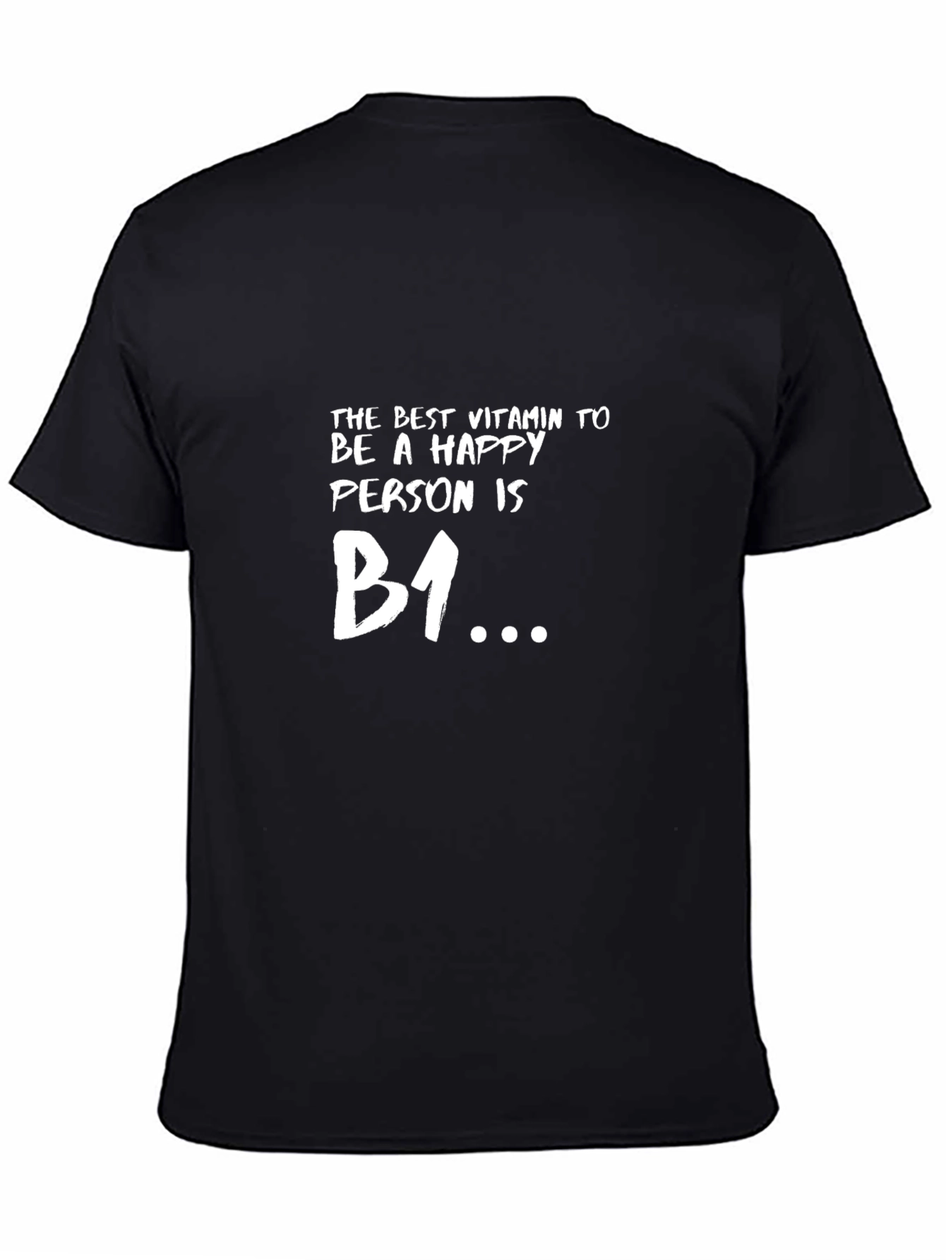 Happy Person B1 Funny Graphic Tee - Black
