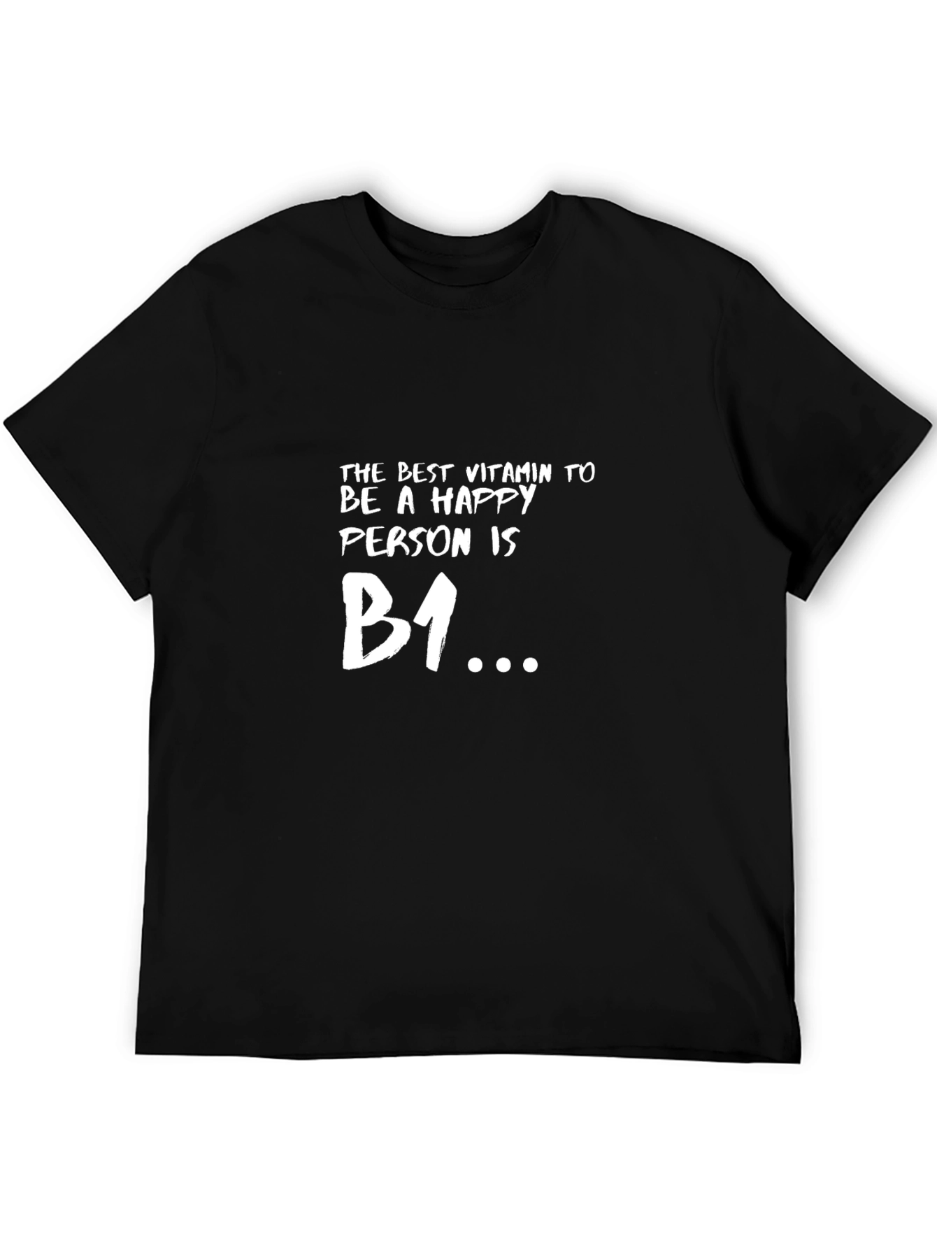 Happy Person B1 Funny Graphic Tee - Black
