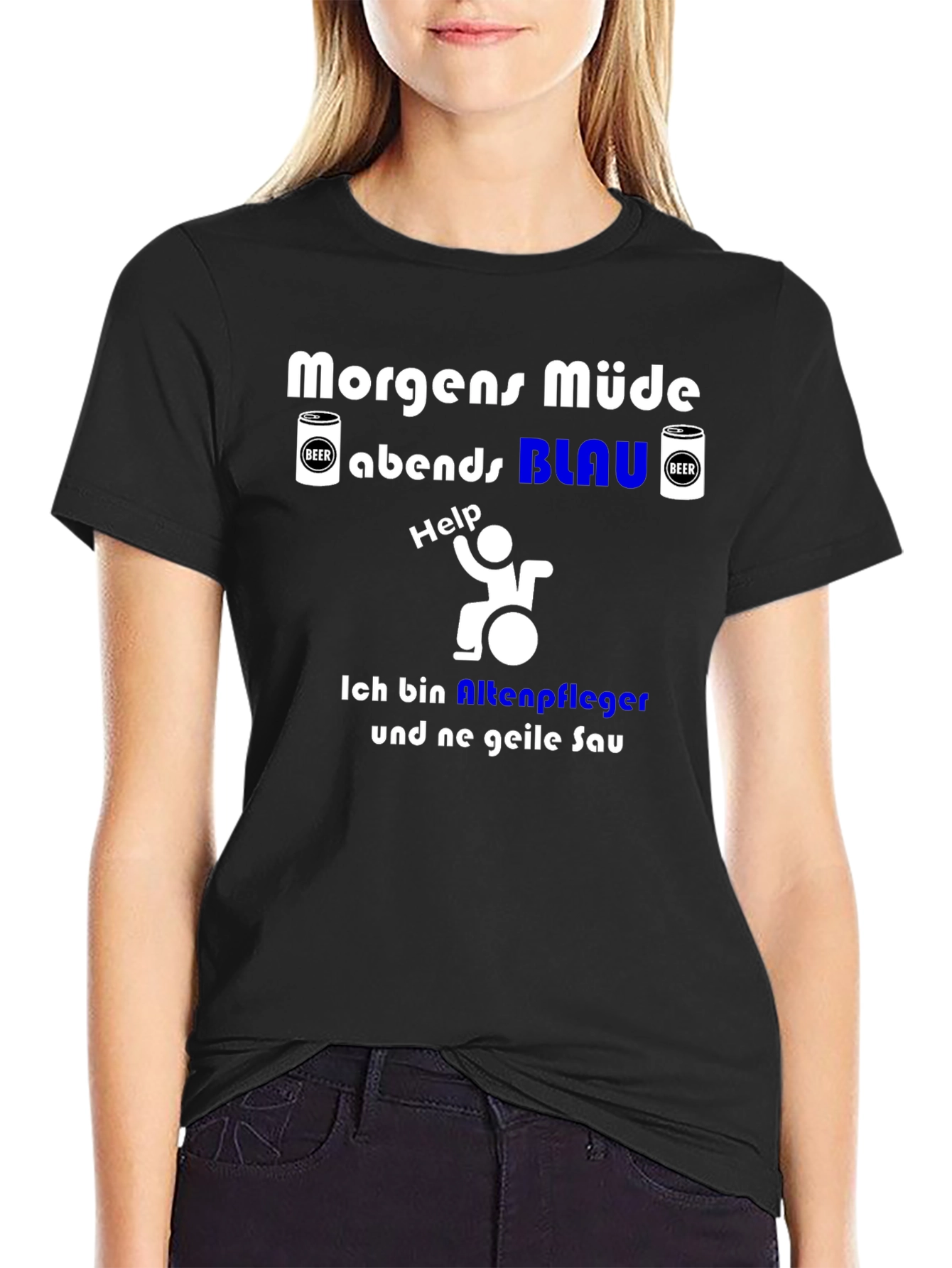 Morgens Müde Funny Caregiver T-Shirt
