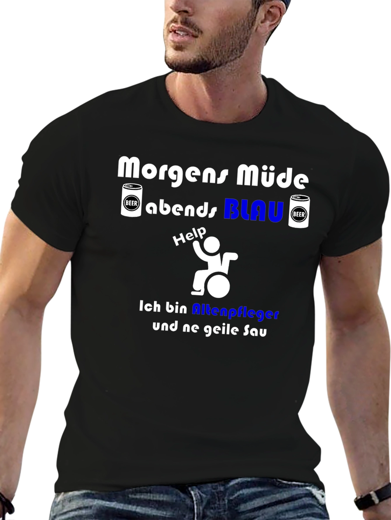 Morgens Müde Funny Caregiver T-Shirt