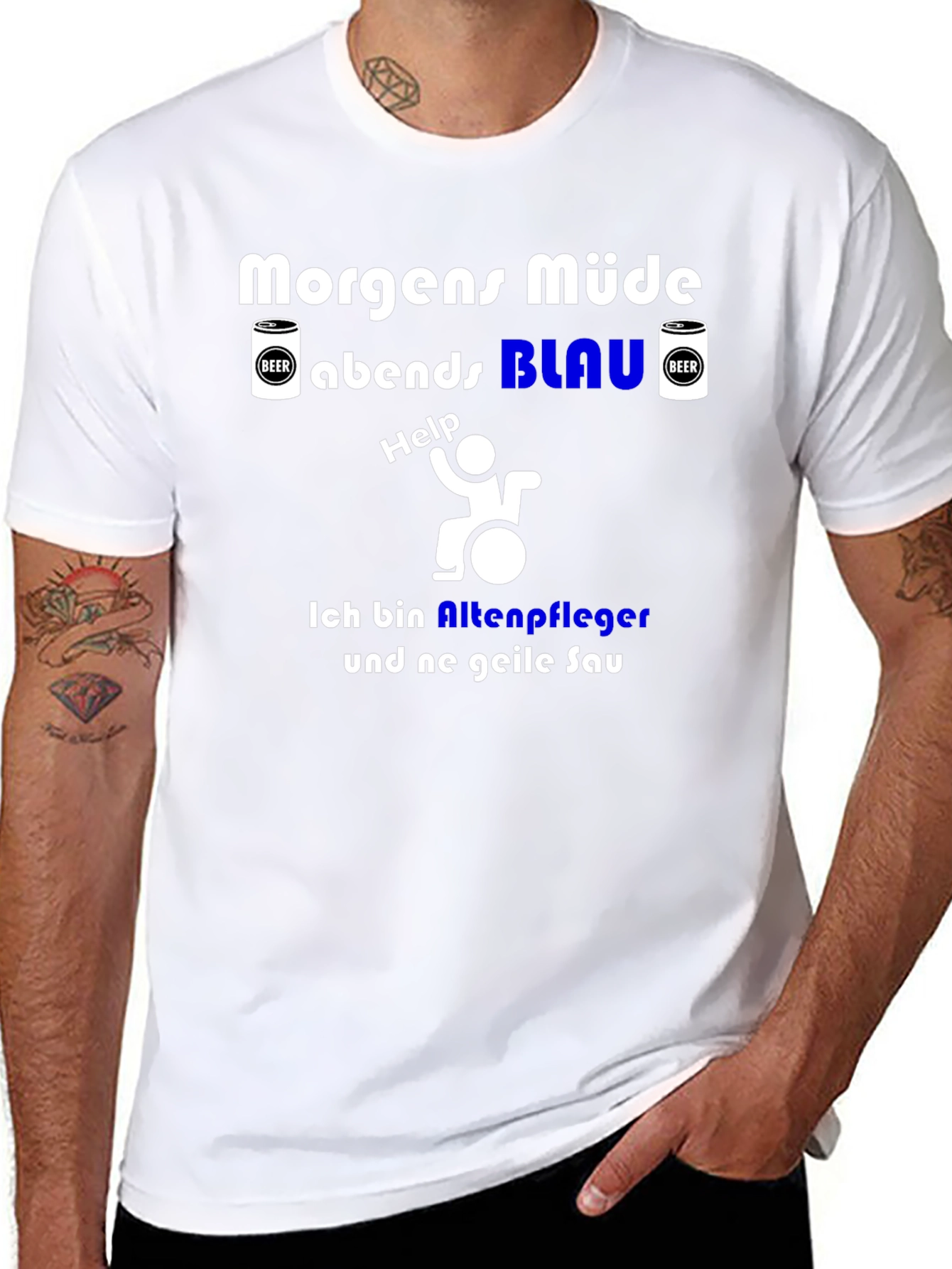 Morgens Müde Funny Caregiver T-Shirt