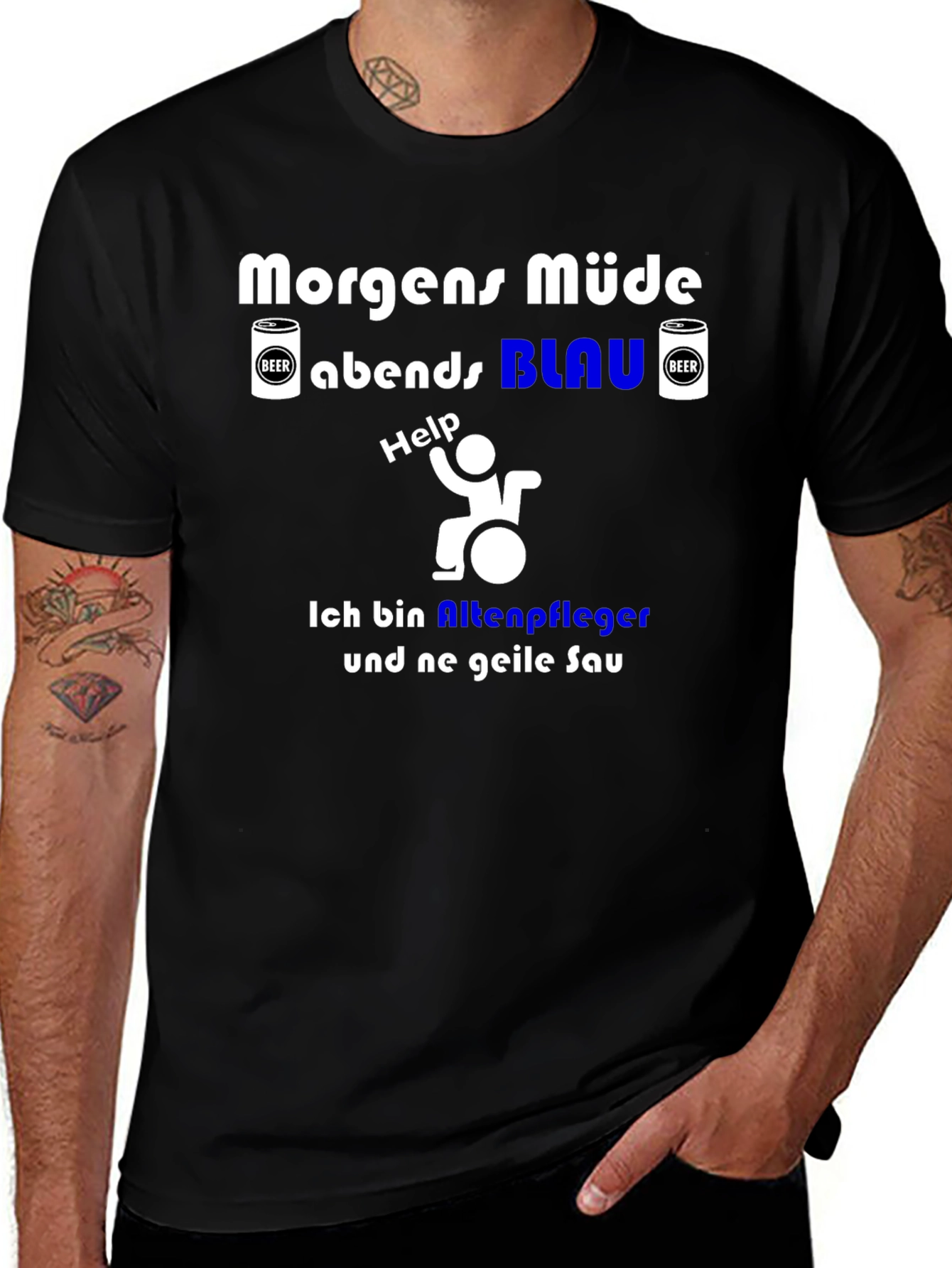 Morgens Müde Funny Caregiver T-Shirt