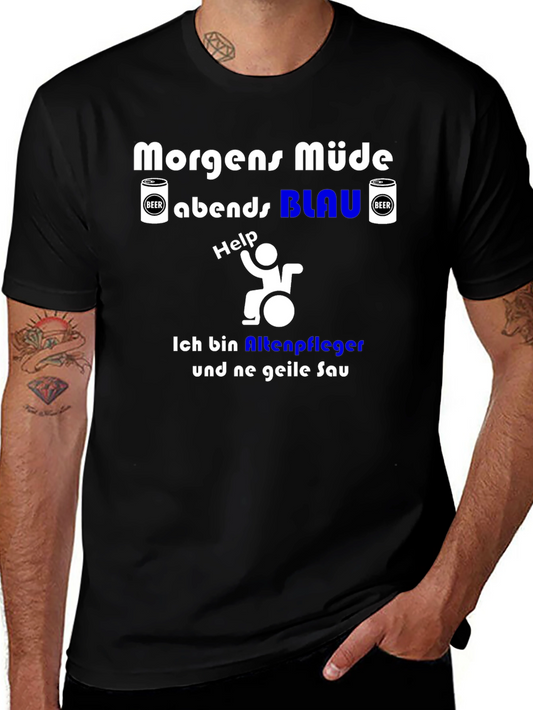 Morgens Müde Funny Caregiver T-Shirt
