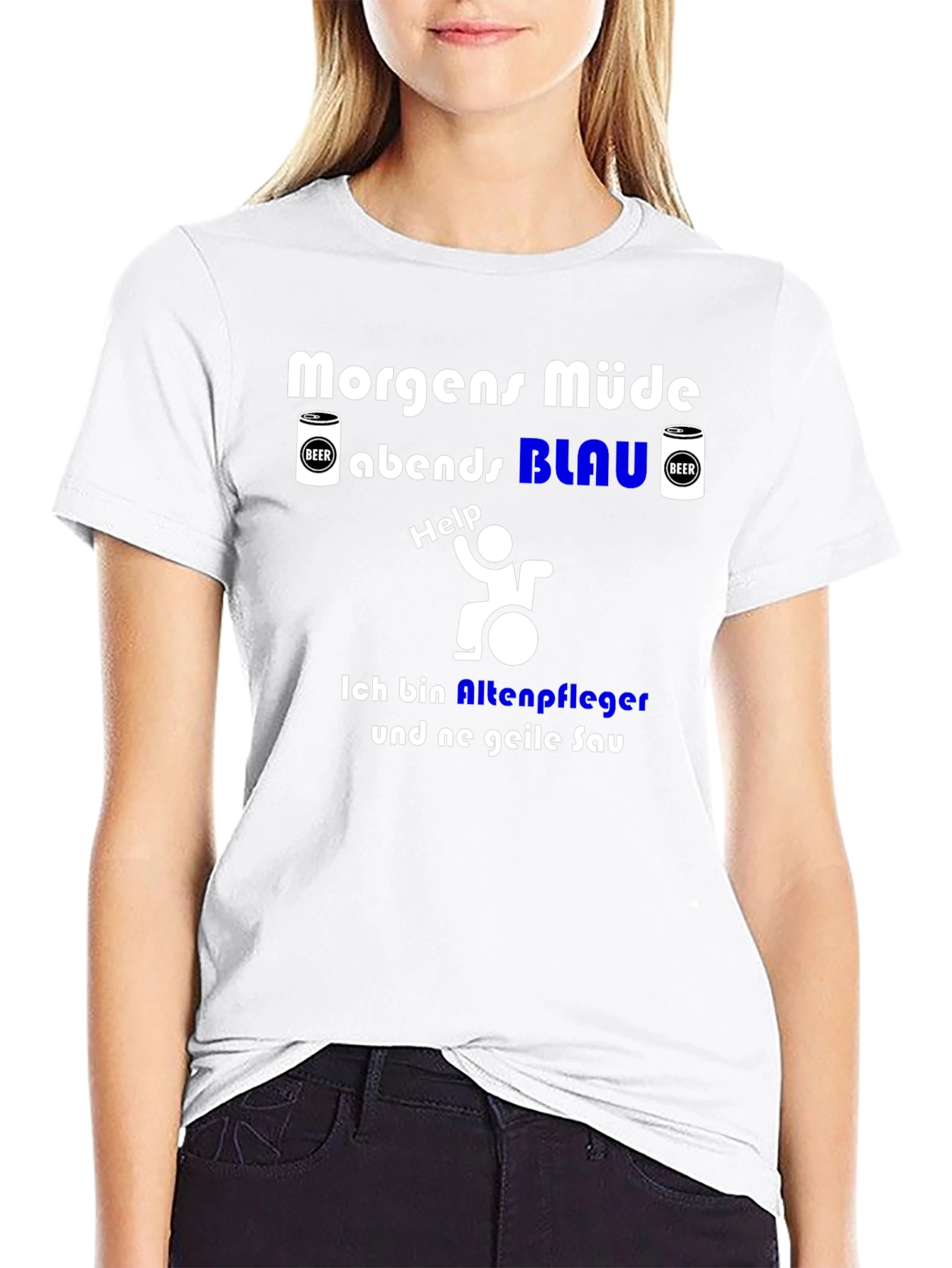 Morgens Müde Funny Caregiver T-Shirt