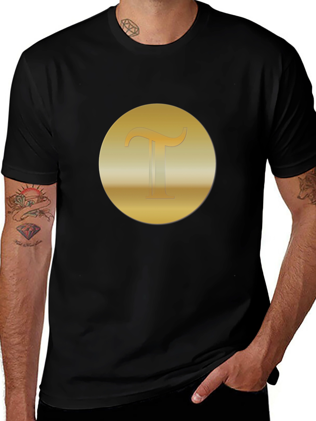 Gold Pi Symbol T-Shirt