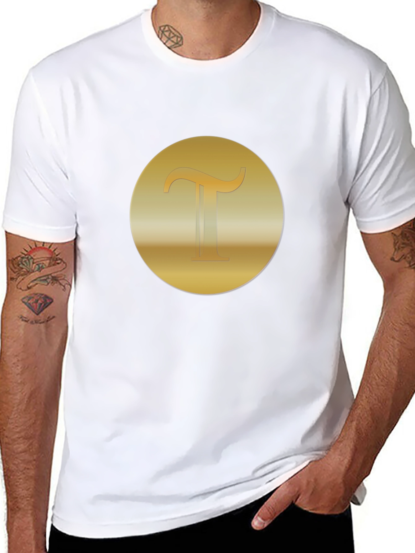 Gold Pi Symbol T-Shirt