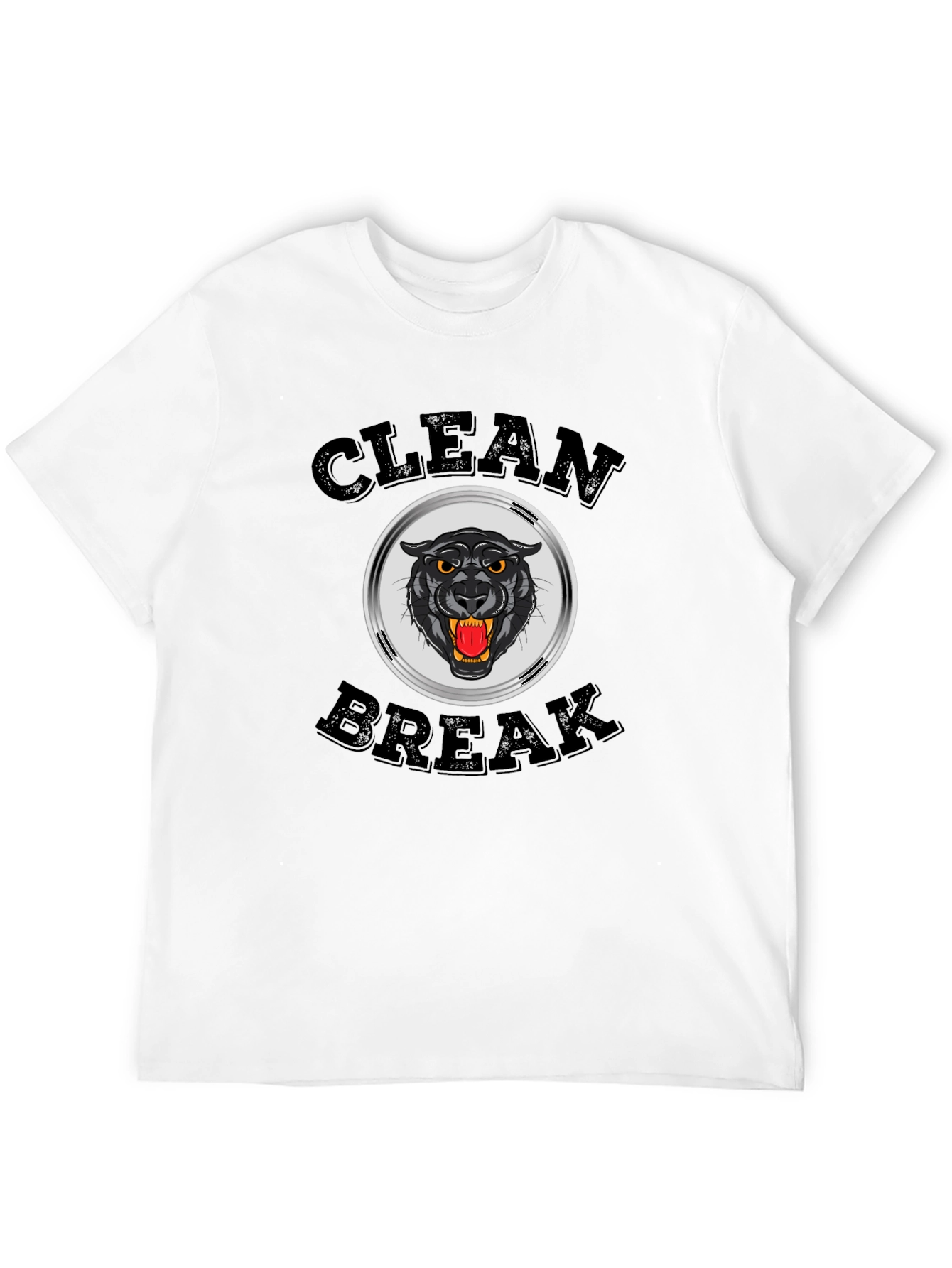 Clean Break Panther Graphic T-Shirt - Black