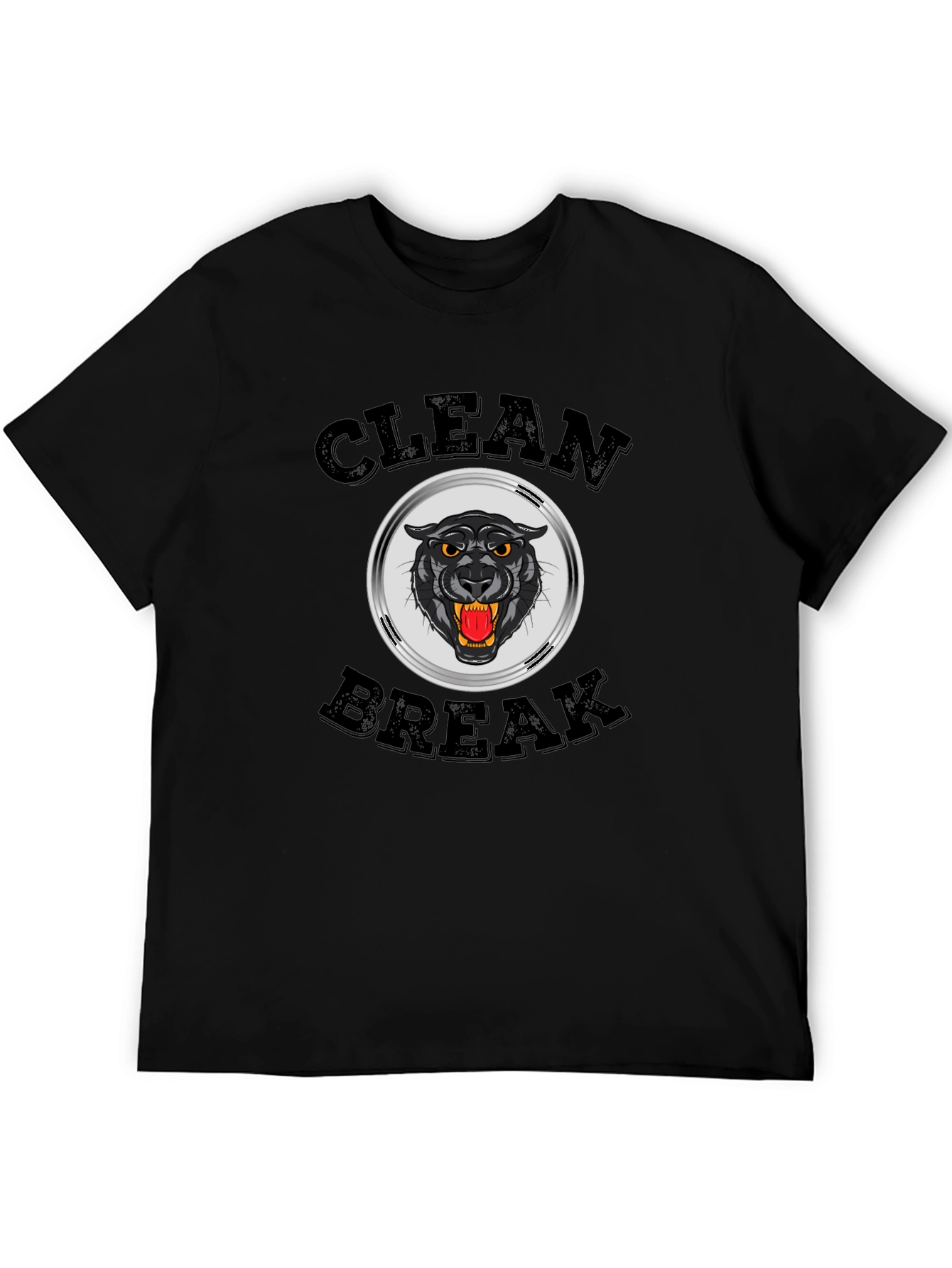 Clean Break Panther Graphic T-Shirt - Black