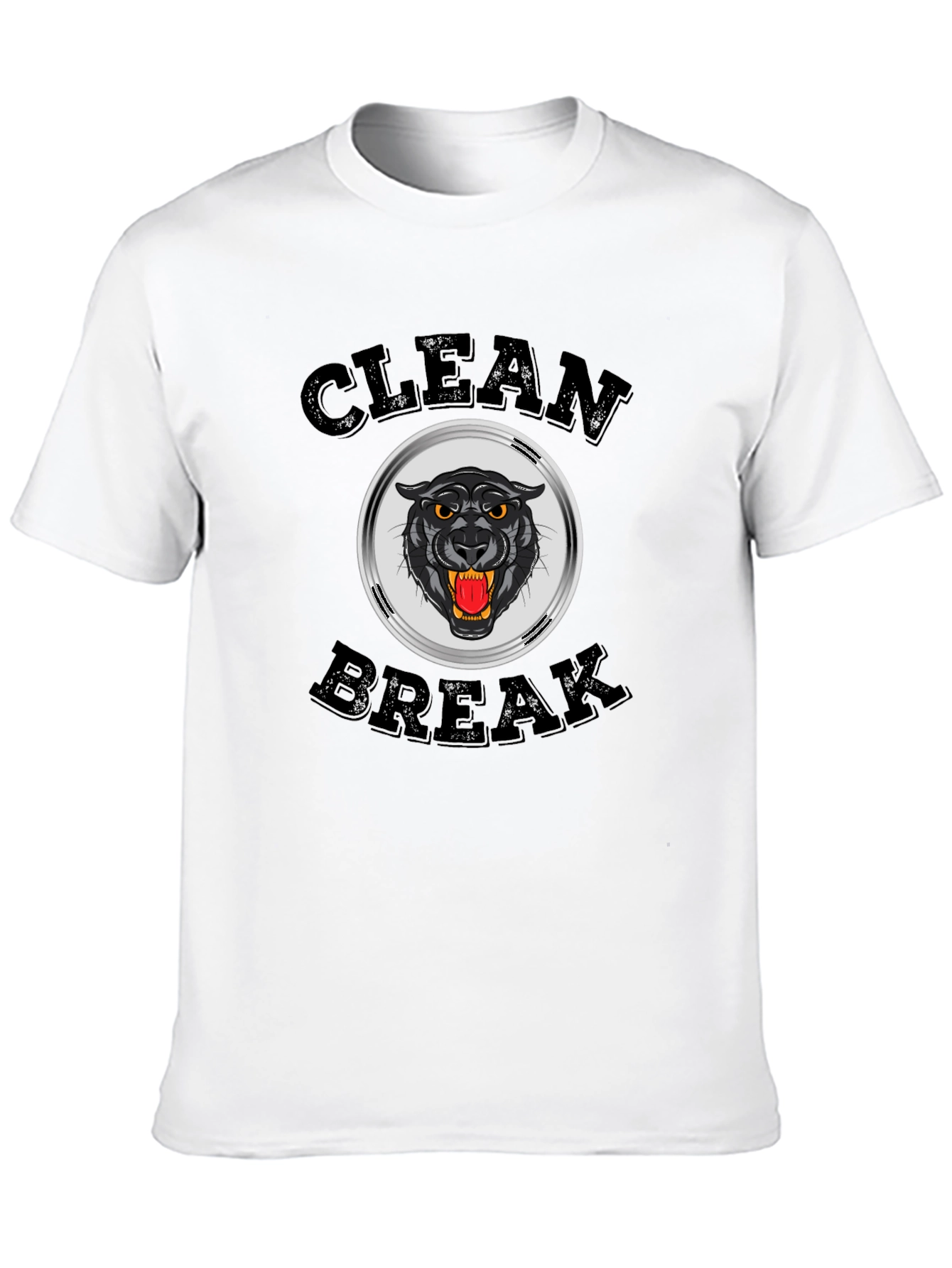 Clean Break Panther Graphic T-Shirt - Black