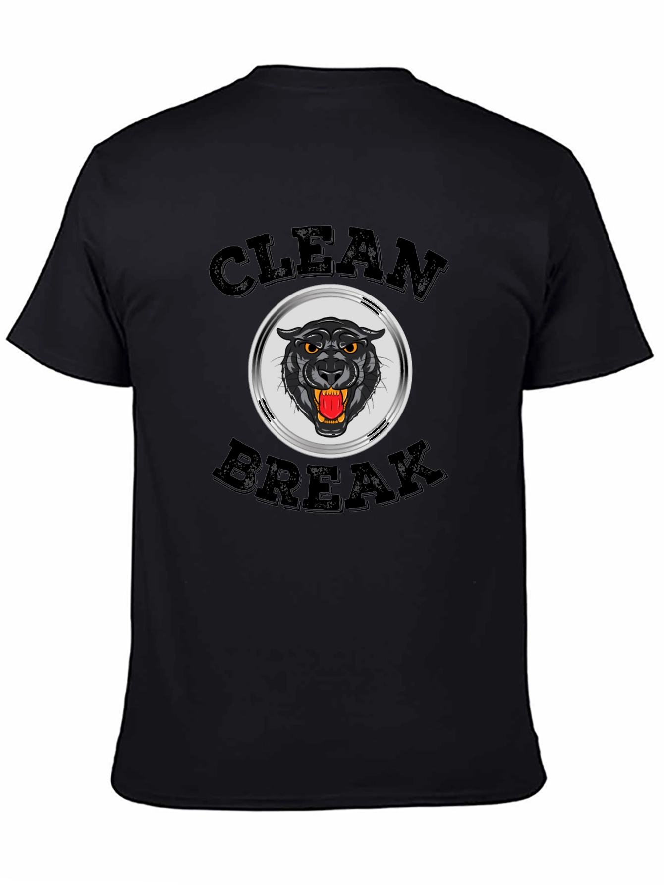 Clean Break Panther Graphic T-Shirt - Black