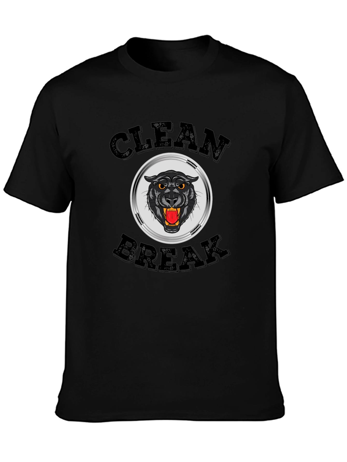 Clean Break Panther Graphic T-Shirt - Black