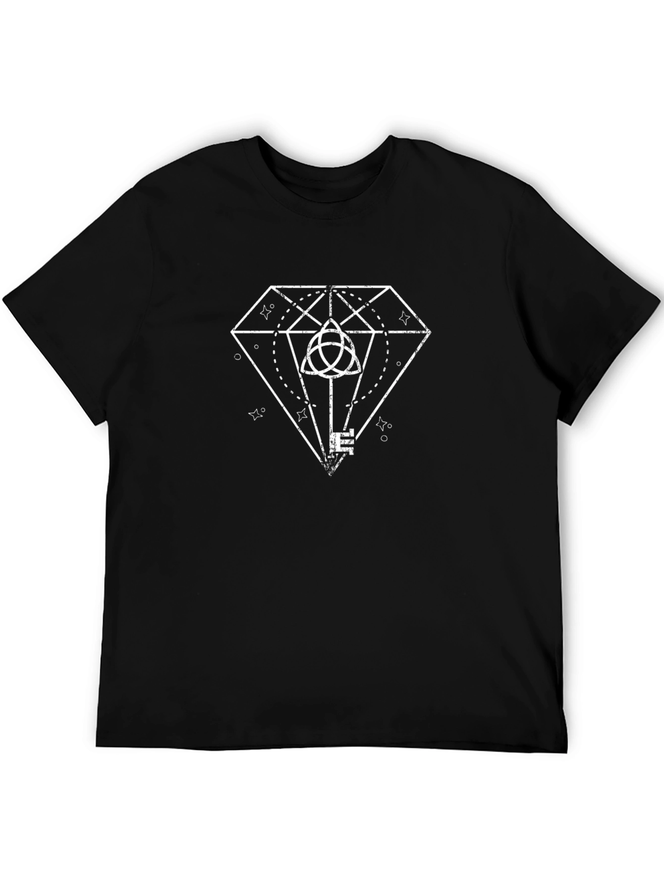 Diamond Key Graphic Tee - Unisex Black T-Shirt