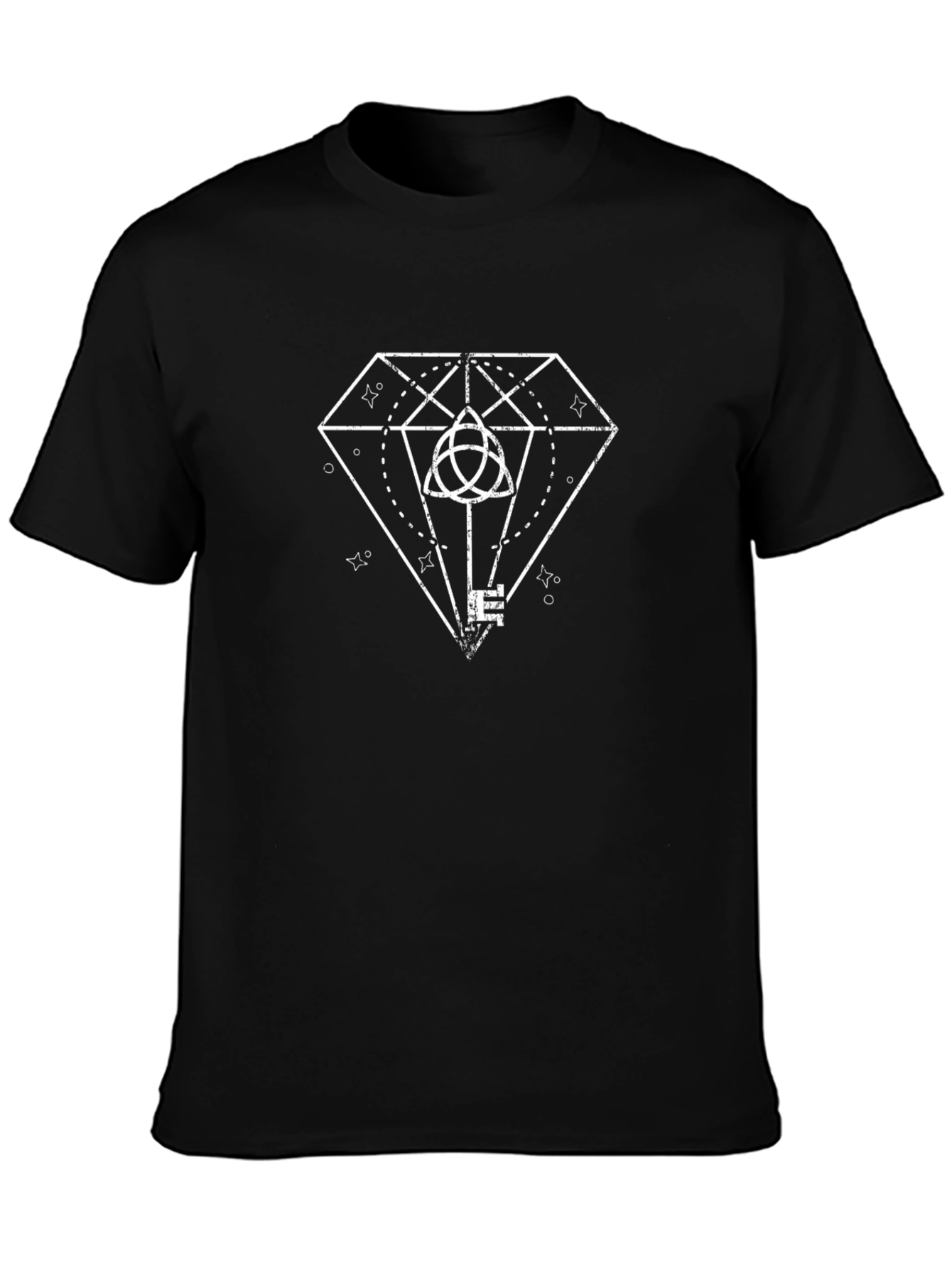 Diamond Key Graphic Tee - Unisex Black T-Shirt