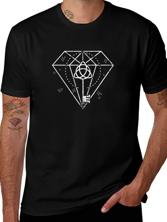 Diamond Key Graphic Tee - Unisex Black T-Shirt