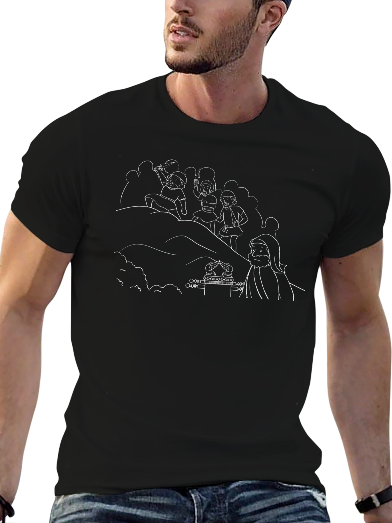 Graphic Print Black T-Shirt