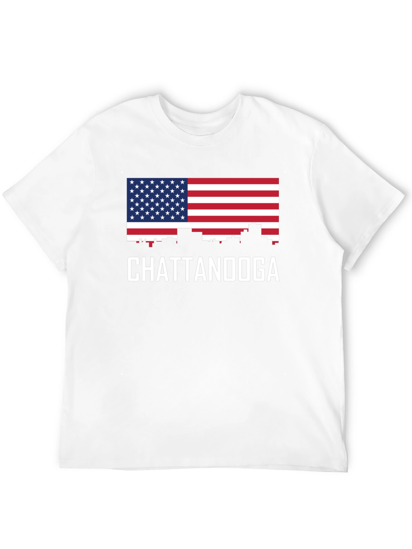 Chattanooga Skyline American Flag T-Shirt