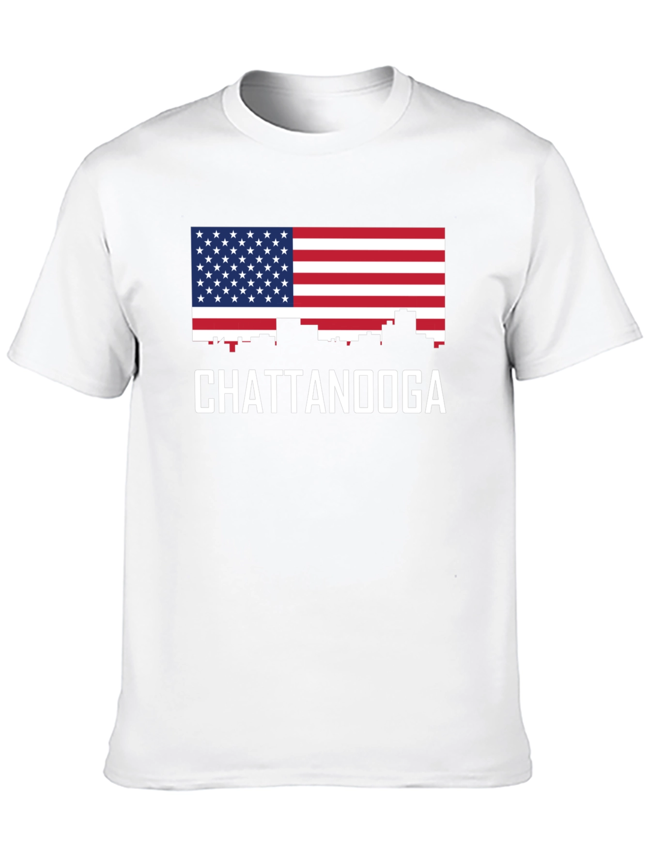 Chattanooga Skyline American Flag T-Shirt