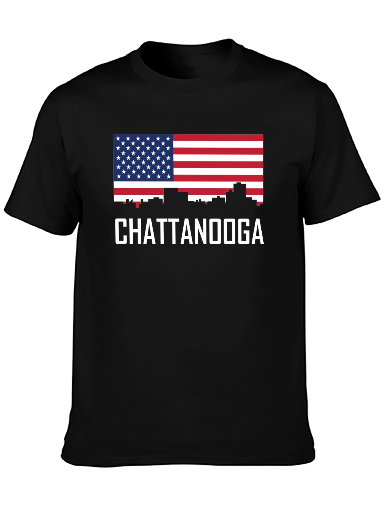 Chattanooga Skyline American Flag T-Shirt