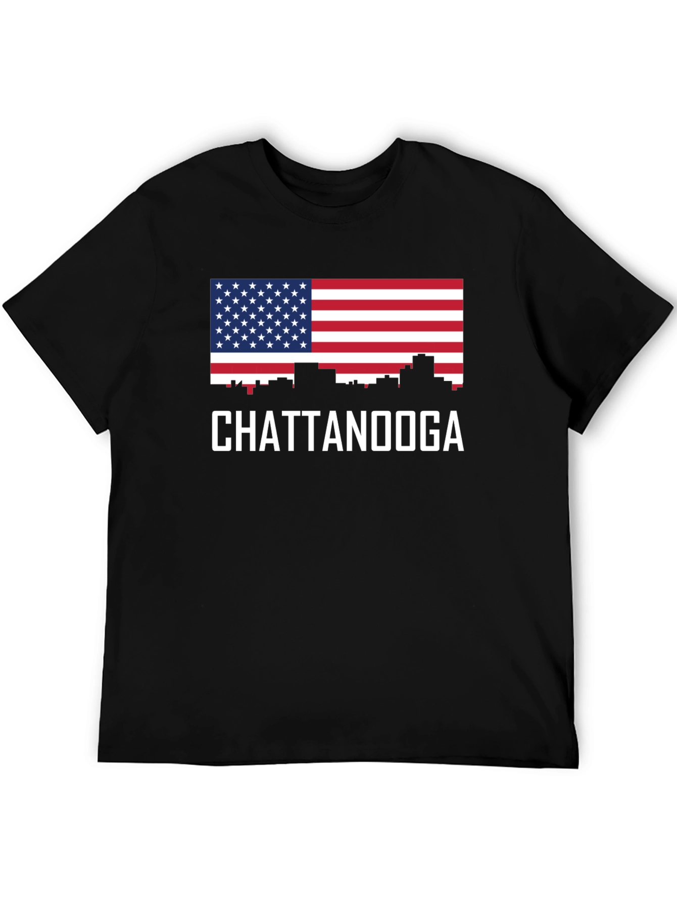 Chattanooga Skyline American Flag T-Shirt