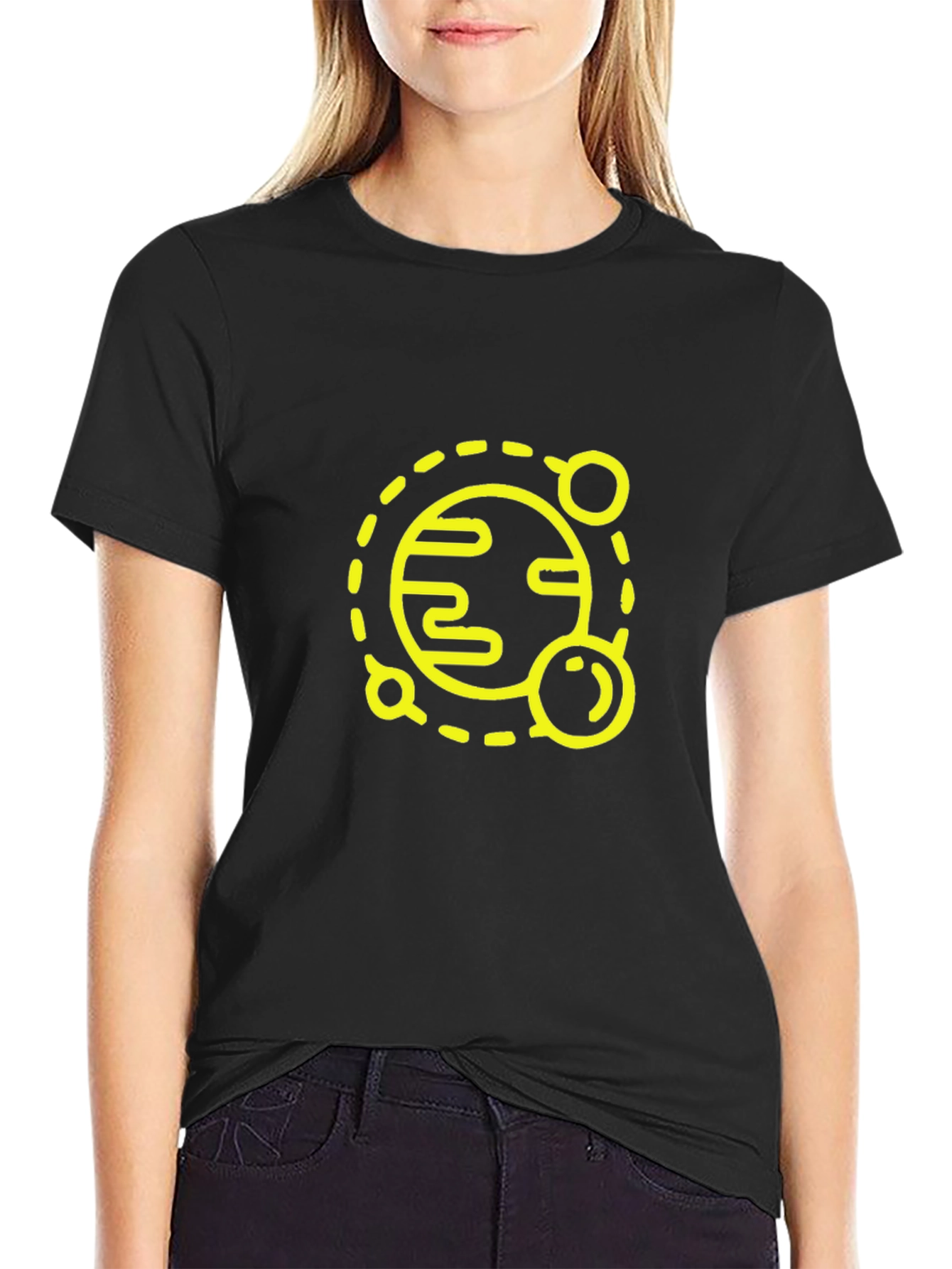Planet Graphic Tee - Black Cotton Blend