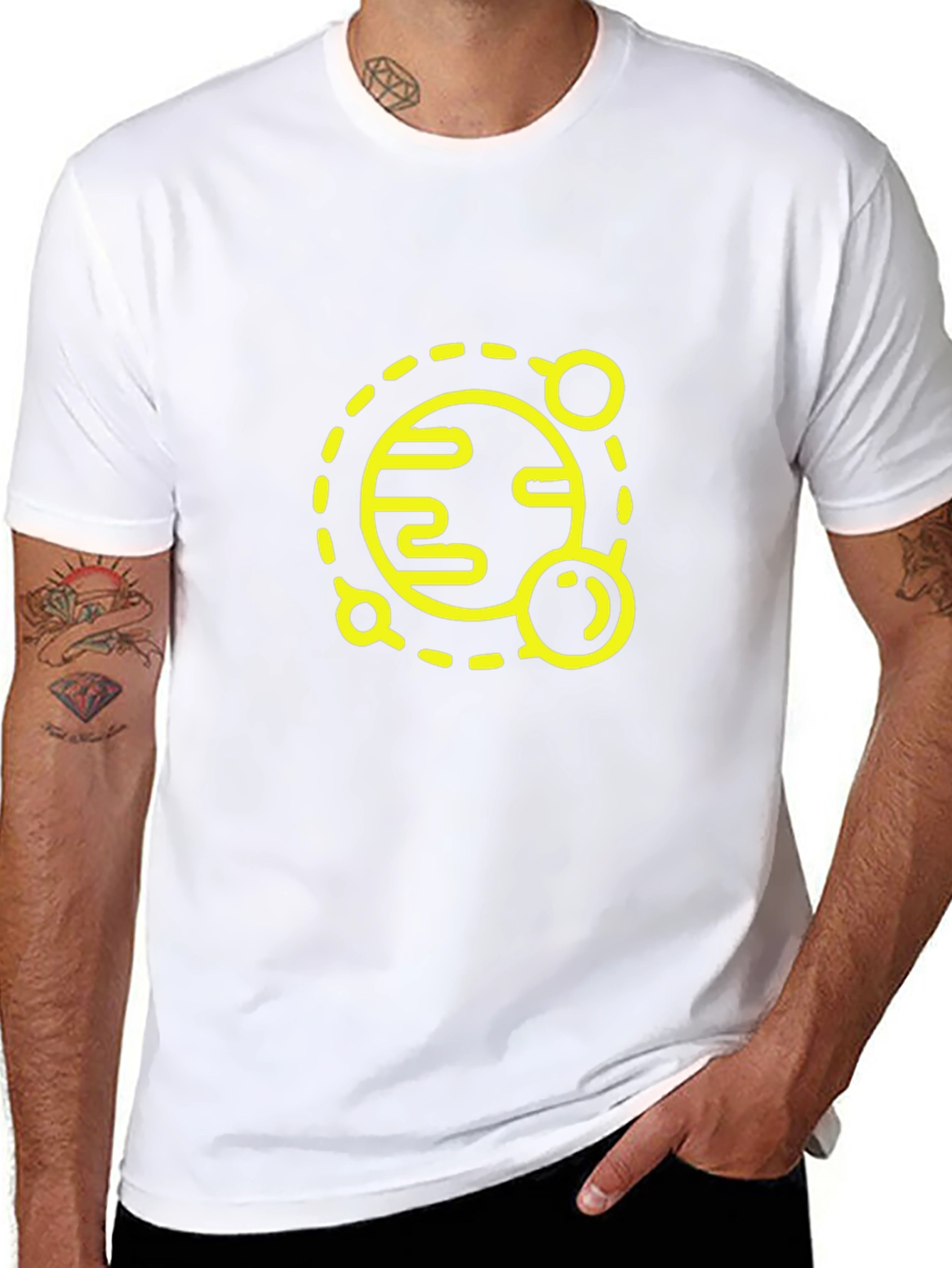Planet Graphic Tee - Black Cotton Blend