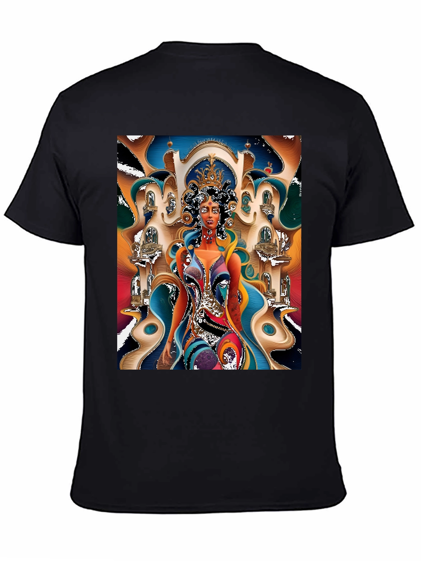 Queen Graphic Print Black T-Shirt