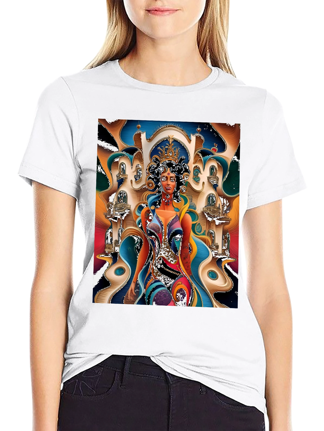 Queen Graphic Print Black T-Shirt