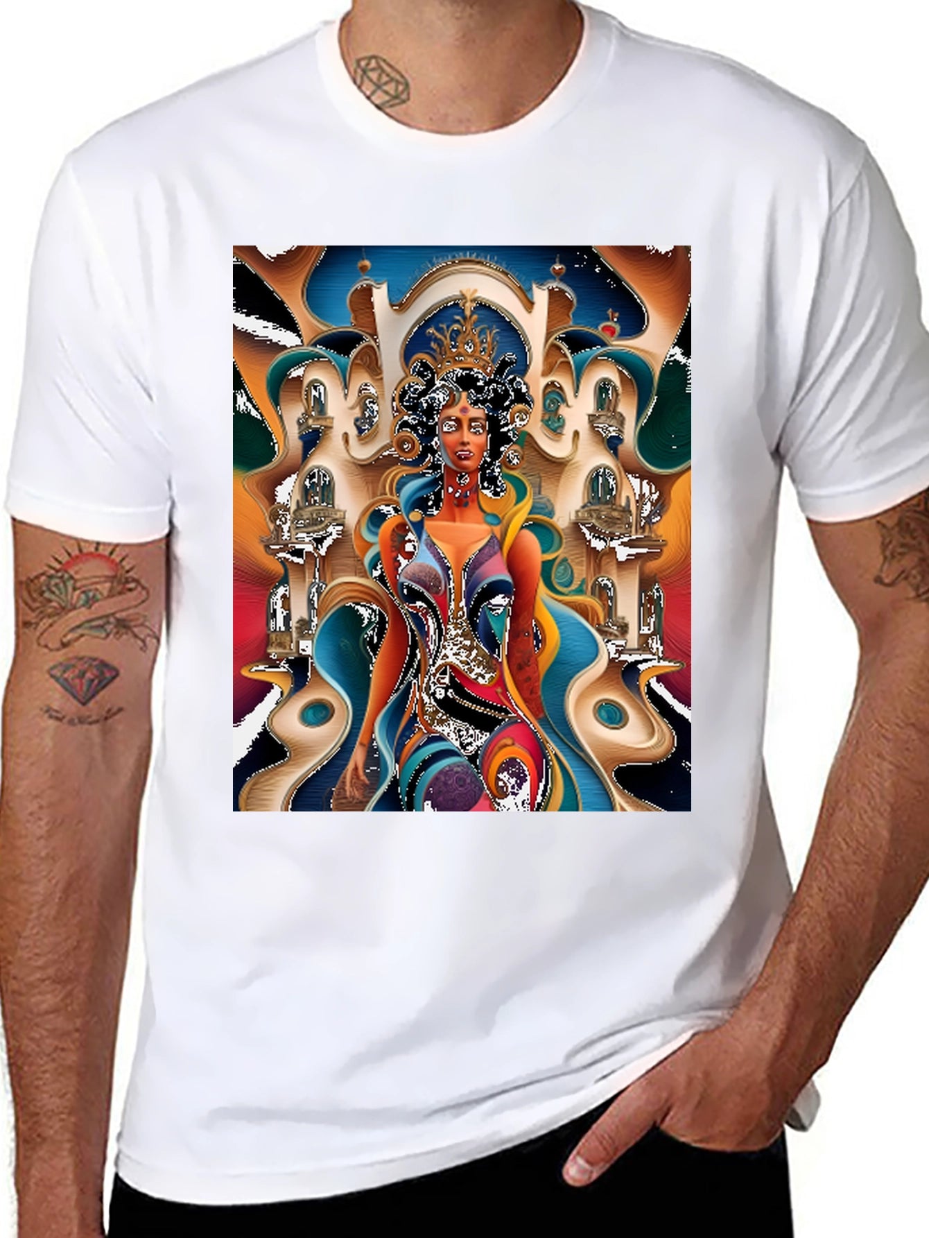 Queen Graphic Print Black T-Shirt