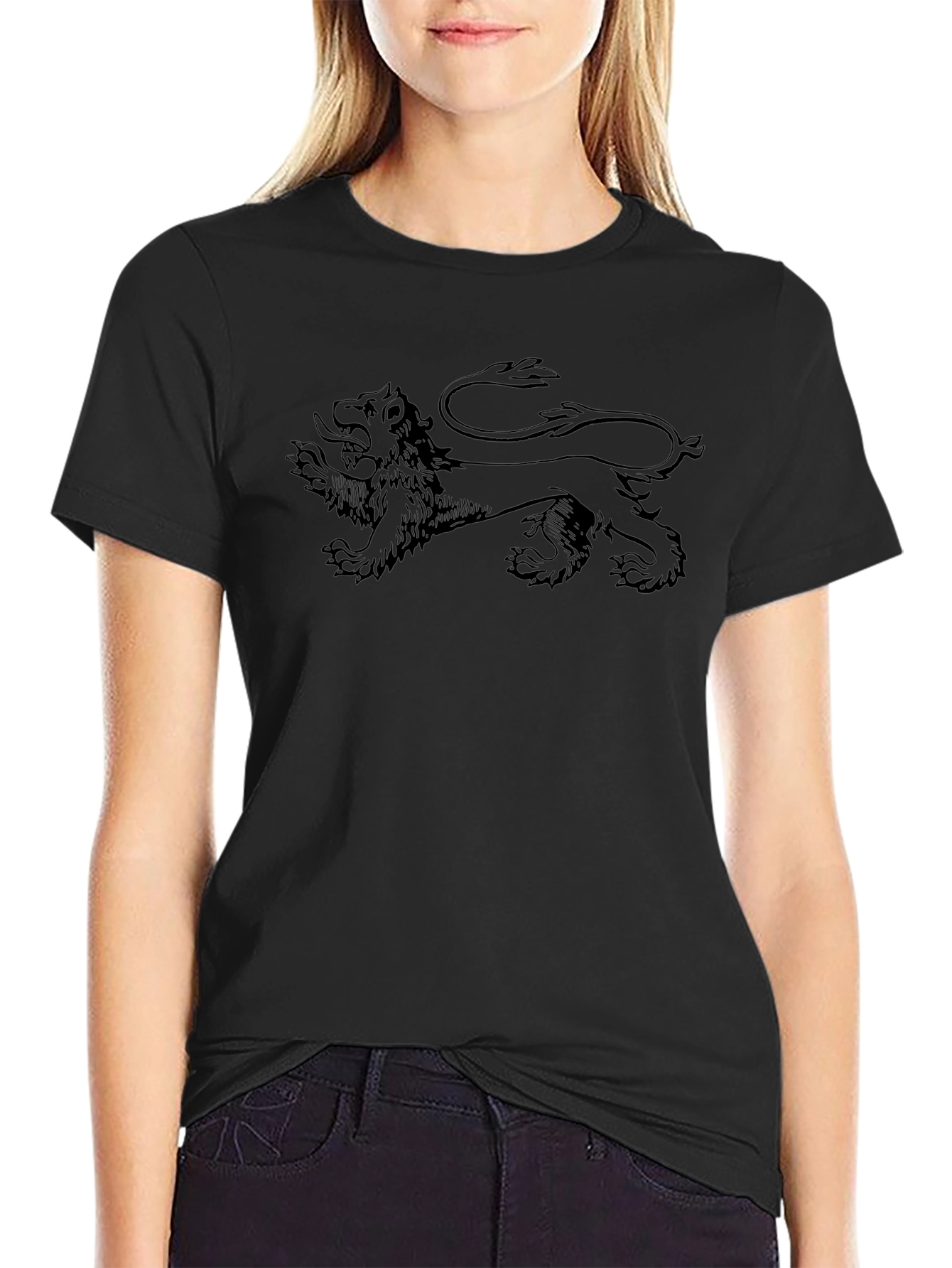Black Lion Graphic Tee - Stylish Mens T-Shirt