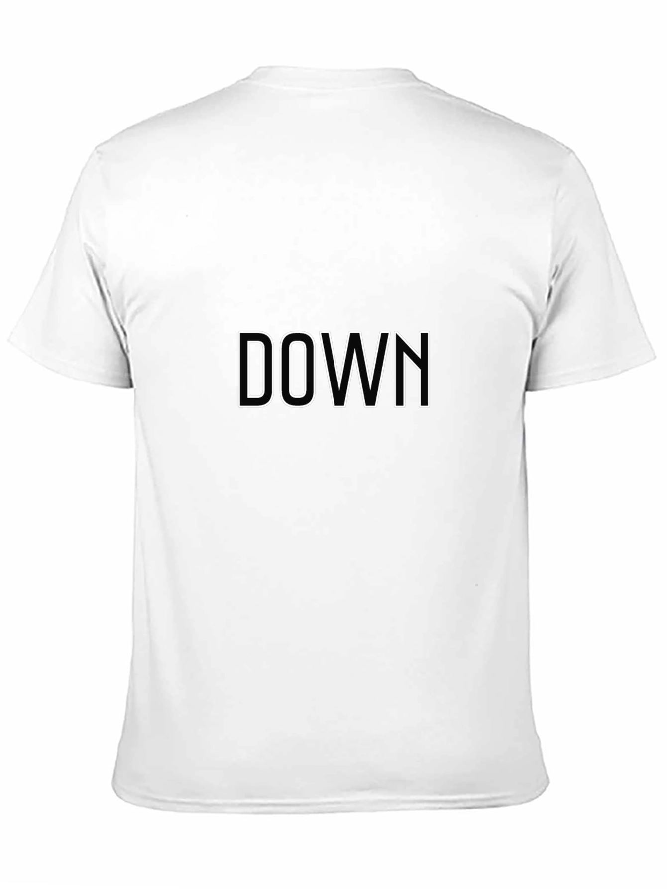 Edgy Down Graphic Tee - Cool Casual Black T-Shirt
