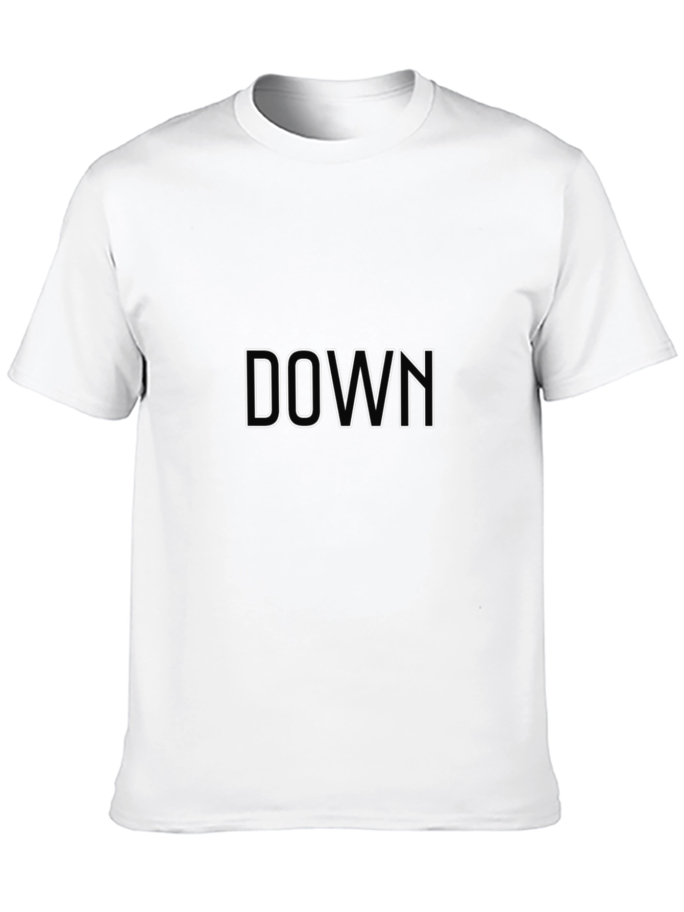 Edgy Down Graphic Tee - Cool Casual Black T-Shirt