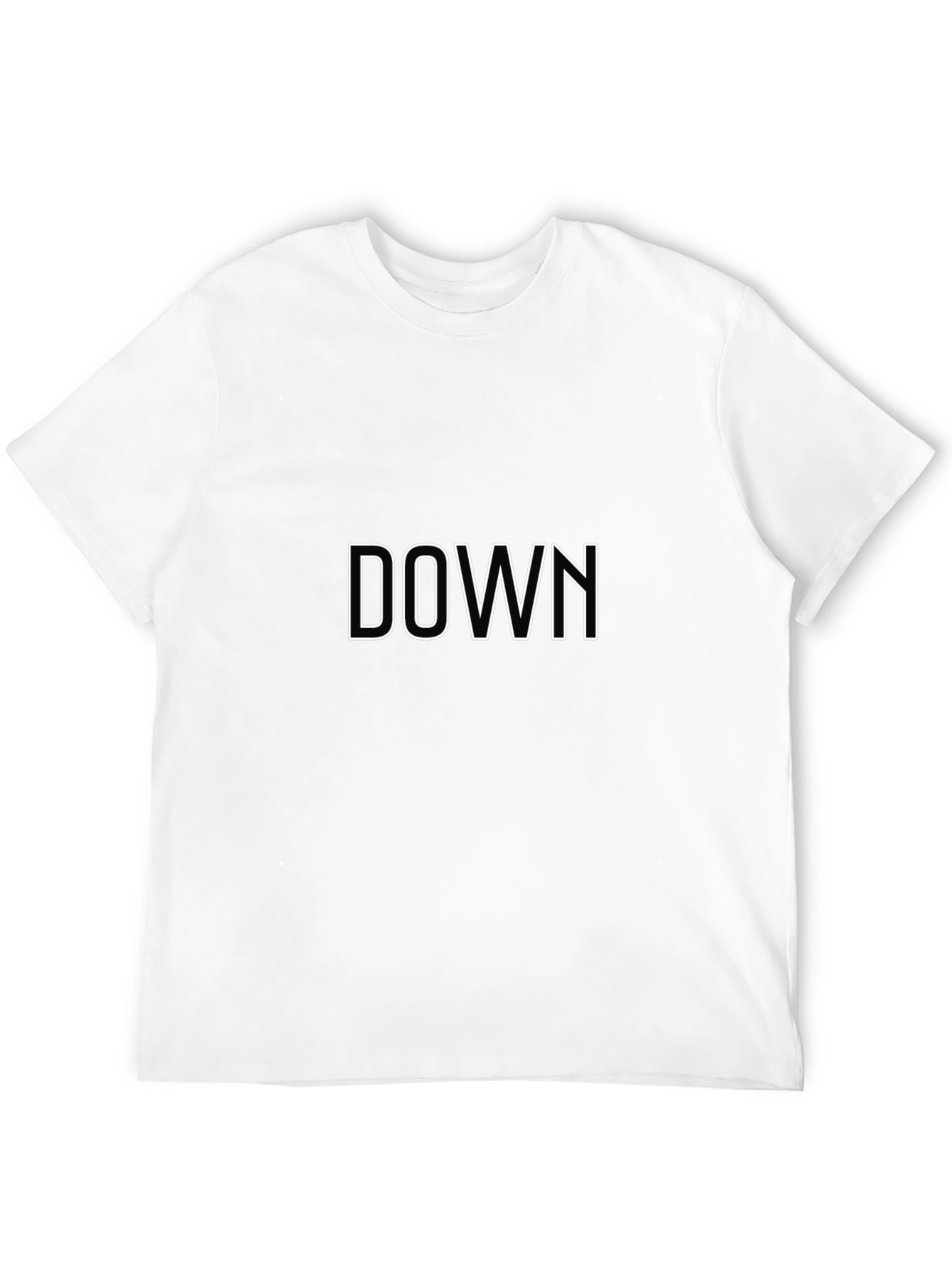 Edgy Down Graphic Tee - Cool Casual Black T-Shirt