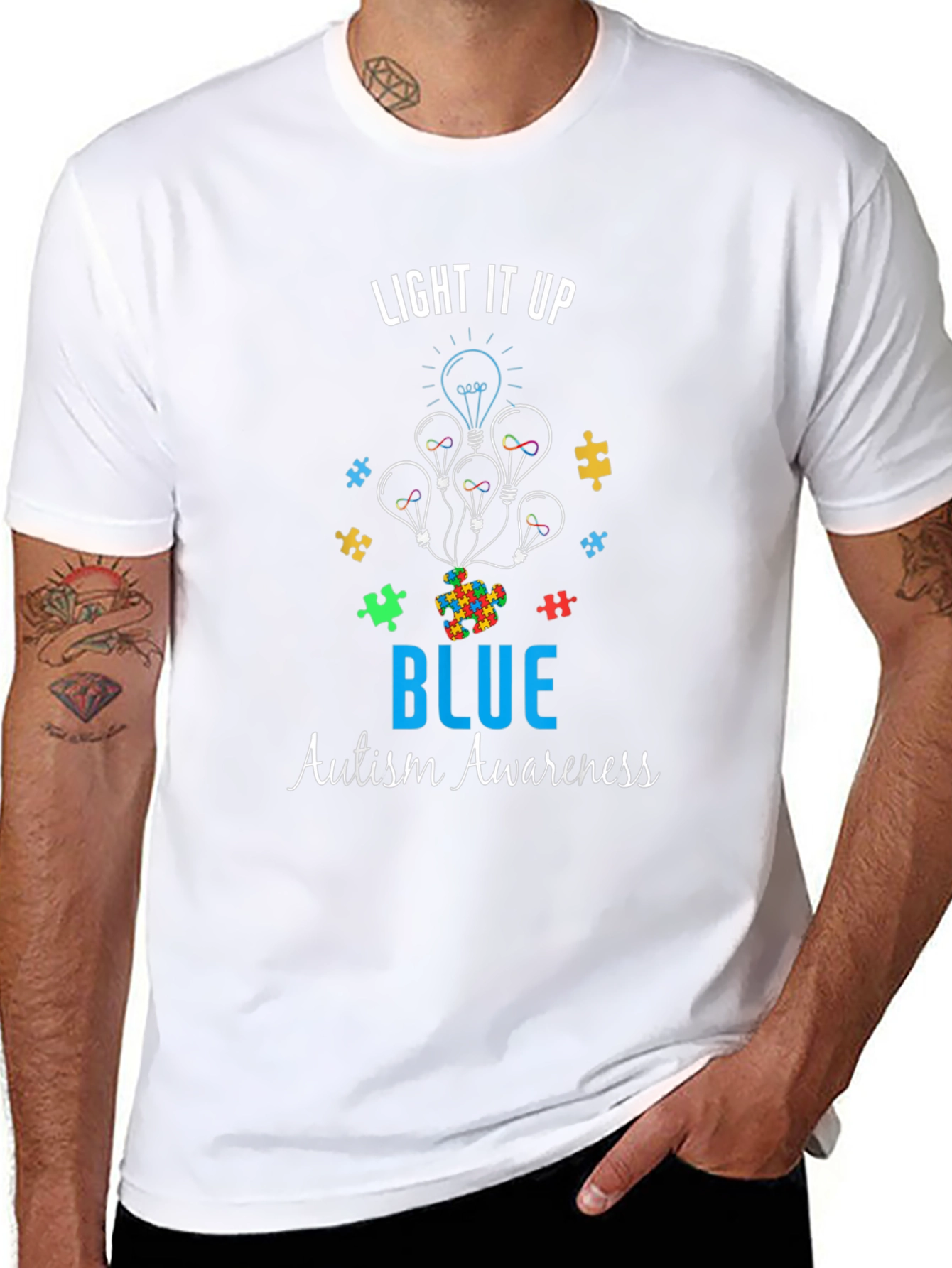 Light It Up Blue Autism Awareness T-Shirt