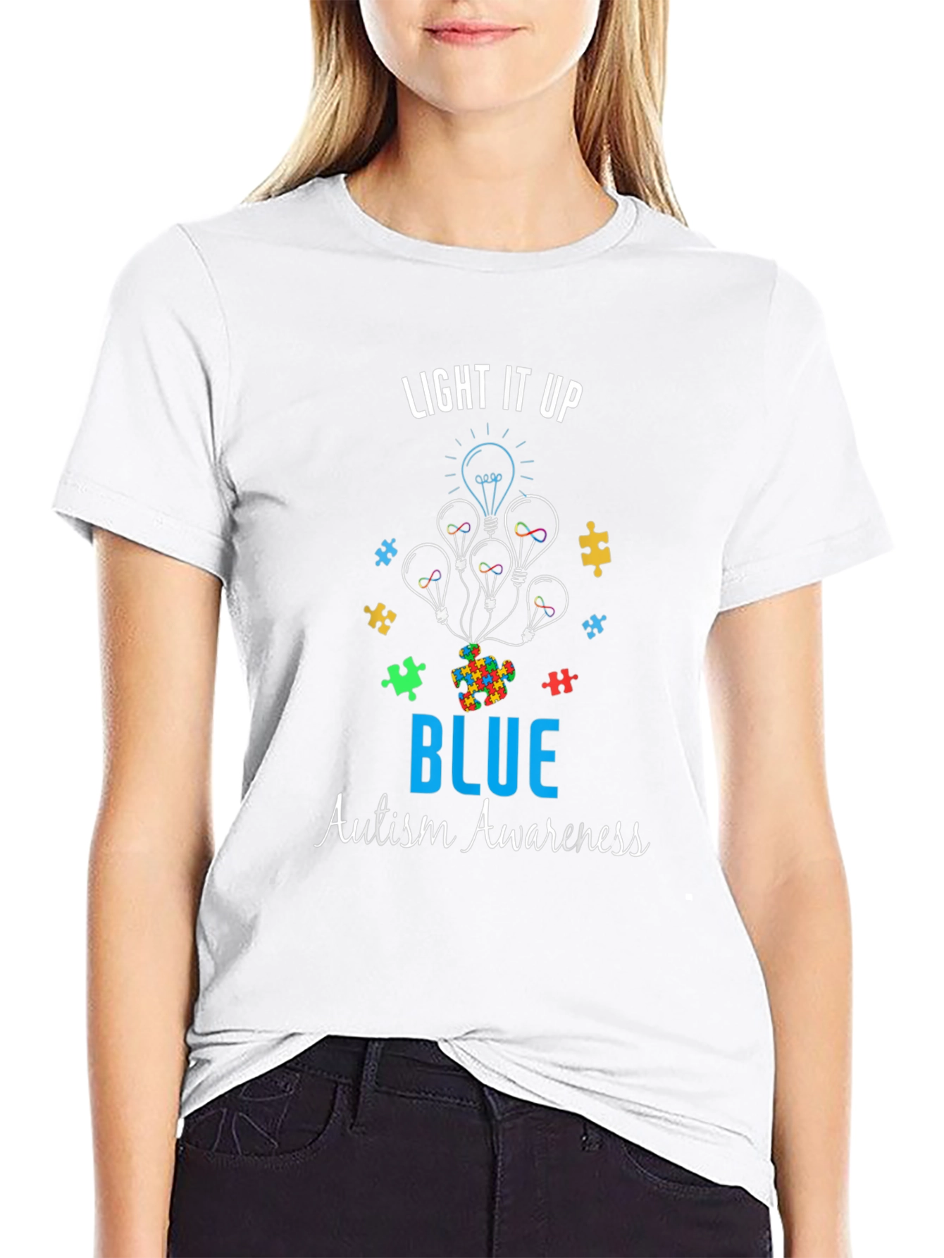 Light It Up Blue Autism Awareness T-Shirt