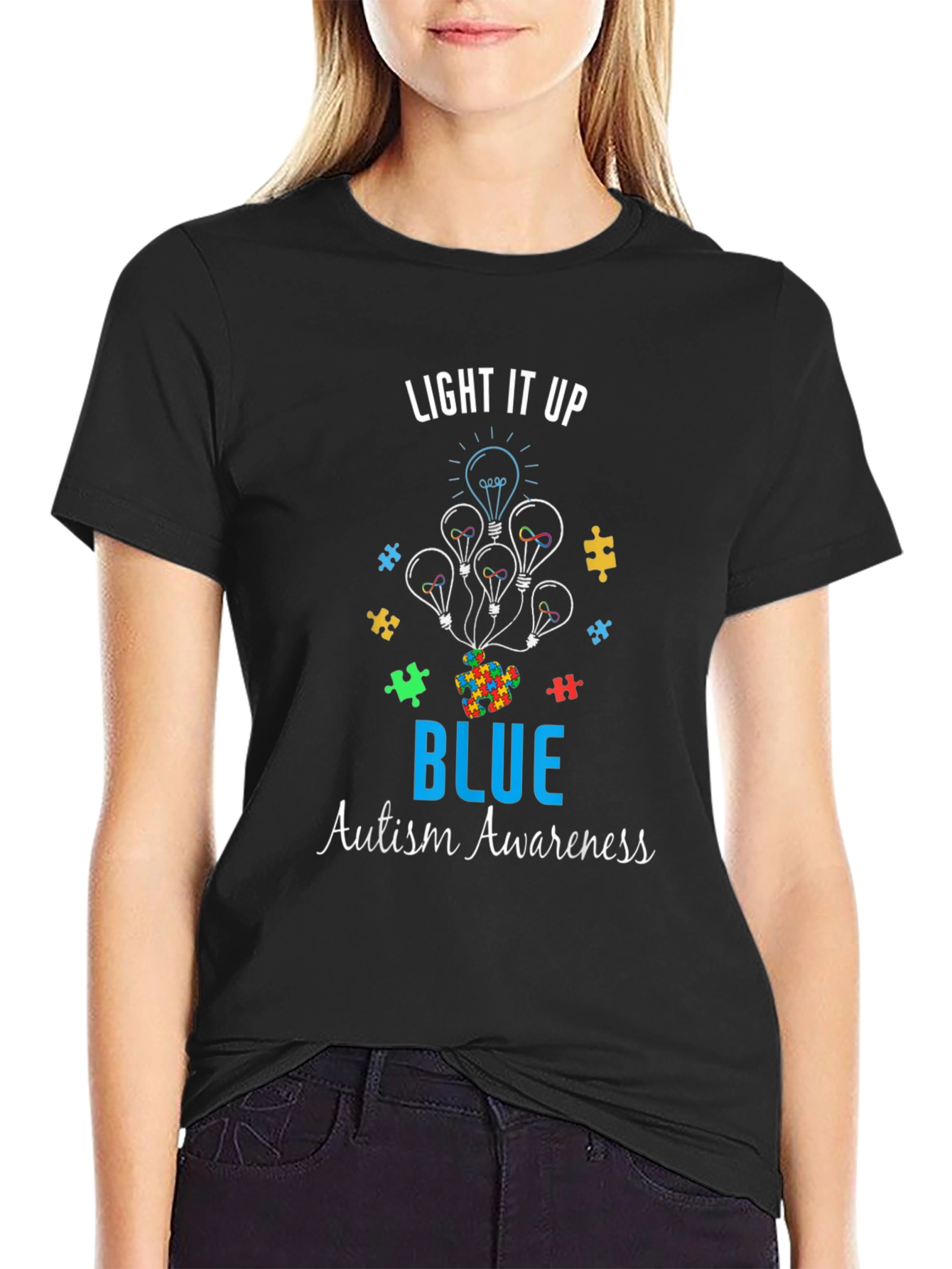 Light It Up Blue Autism Awareness T-Shirt