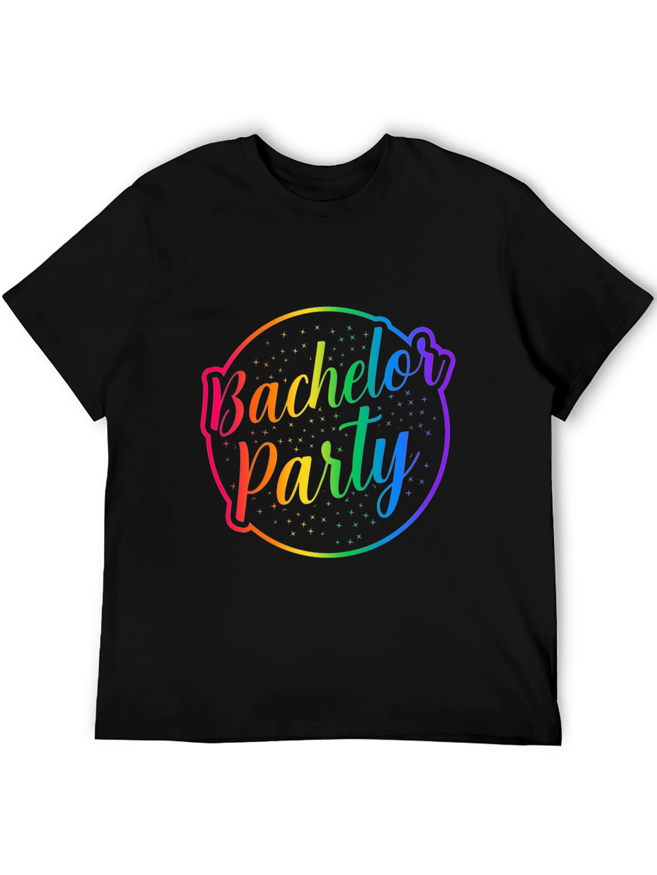 Bachelor Party Rainbow Graphic Tee