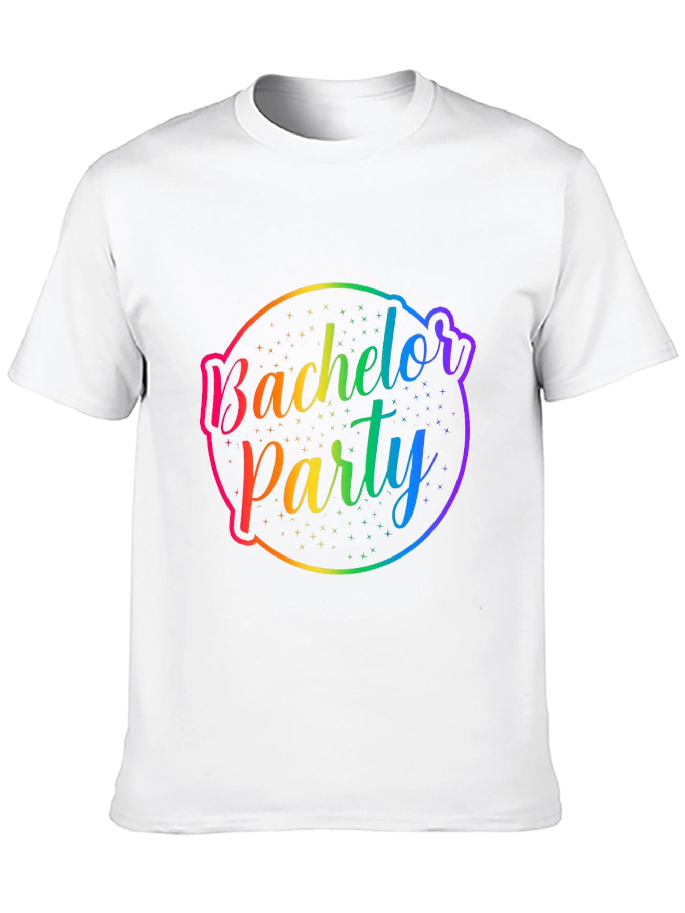 Bachelor Party Rainbow Graphic Tee