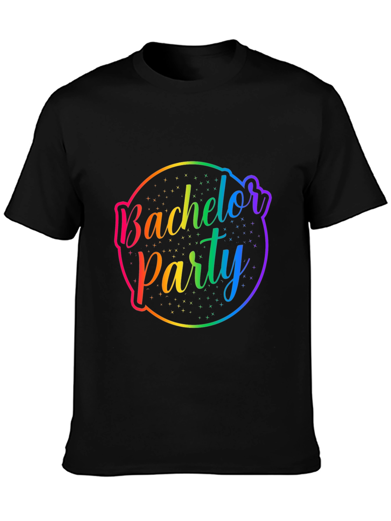 Bachelor Party Rainbow Graphic Tee