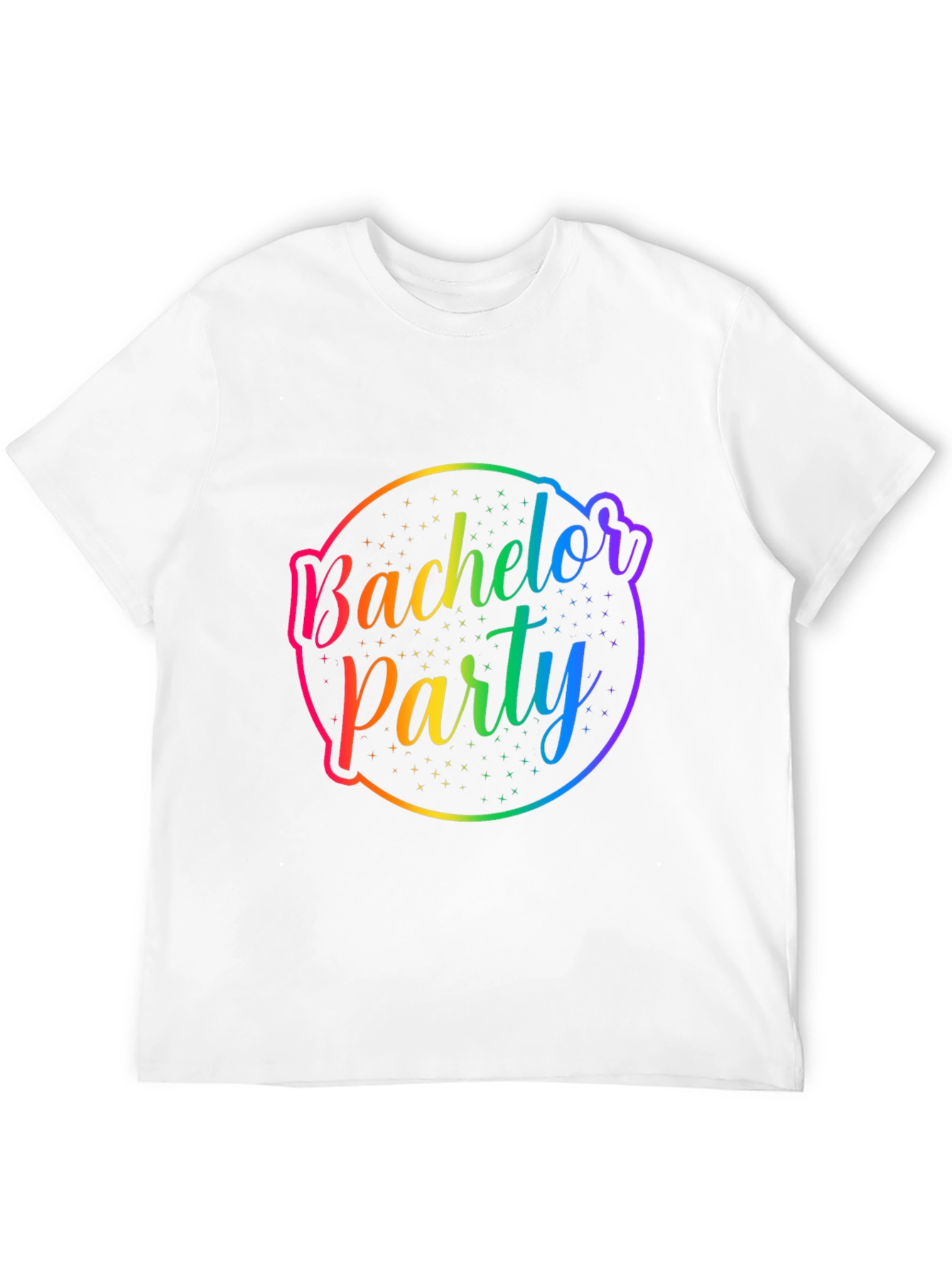 Bachelor Party Rainbow Graphic Tee
