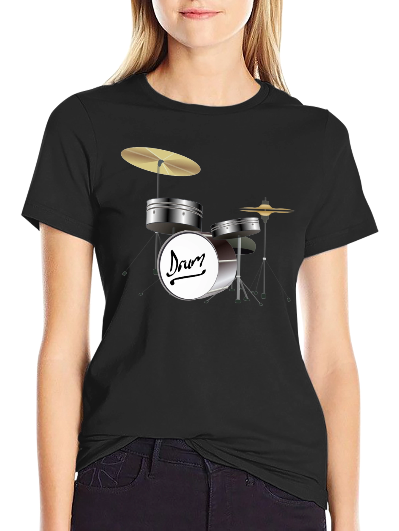 Drum Kit Graphic T-Shirt - Music Lover Tee