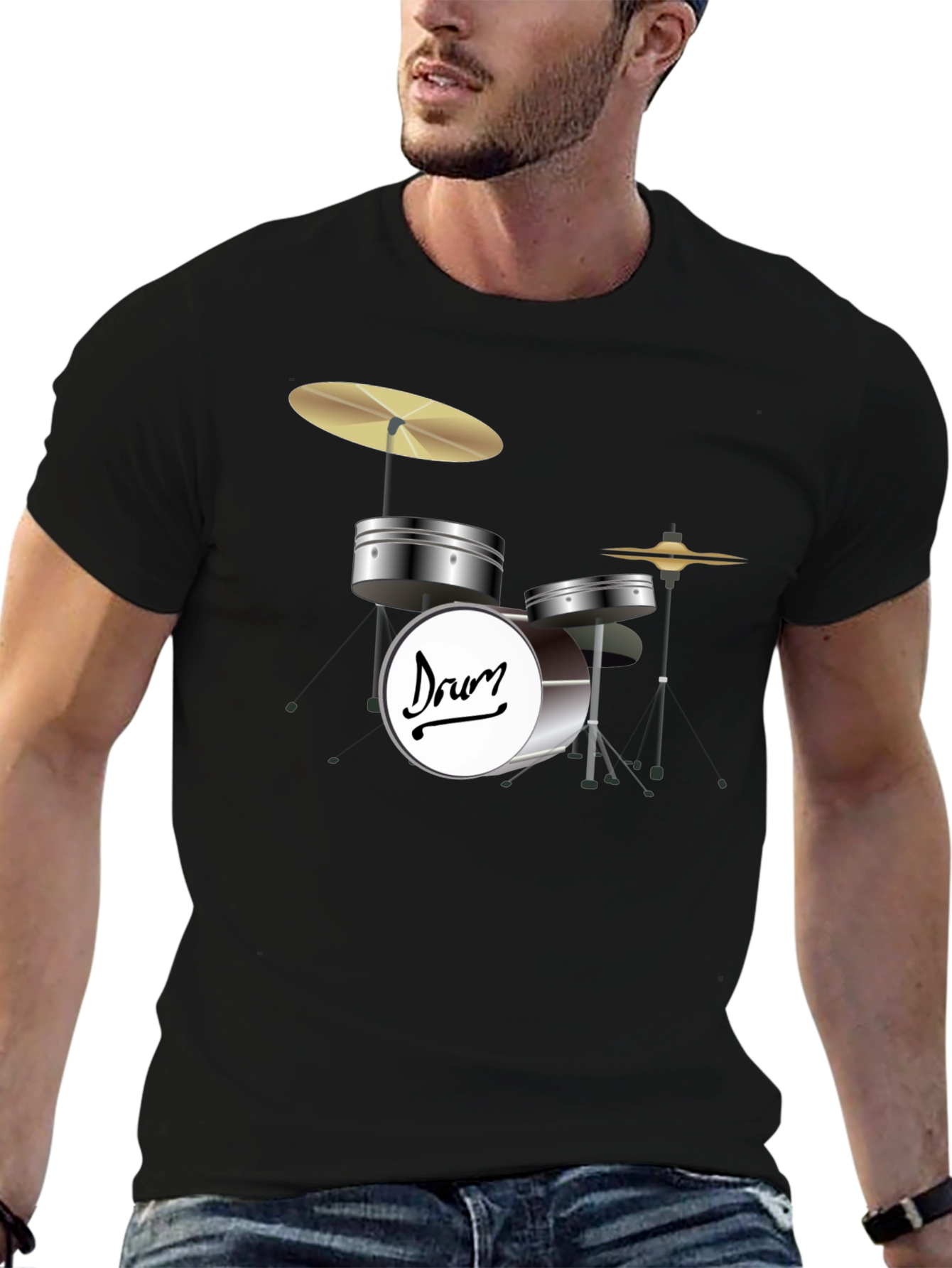 Drum Kit Graphic T-Shirt - Music Lover Tee