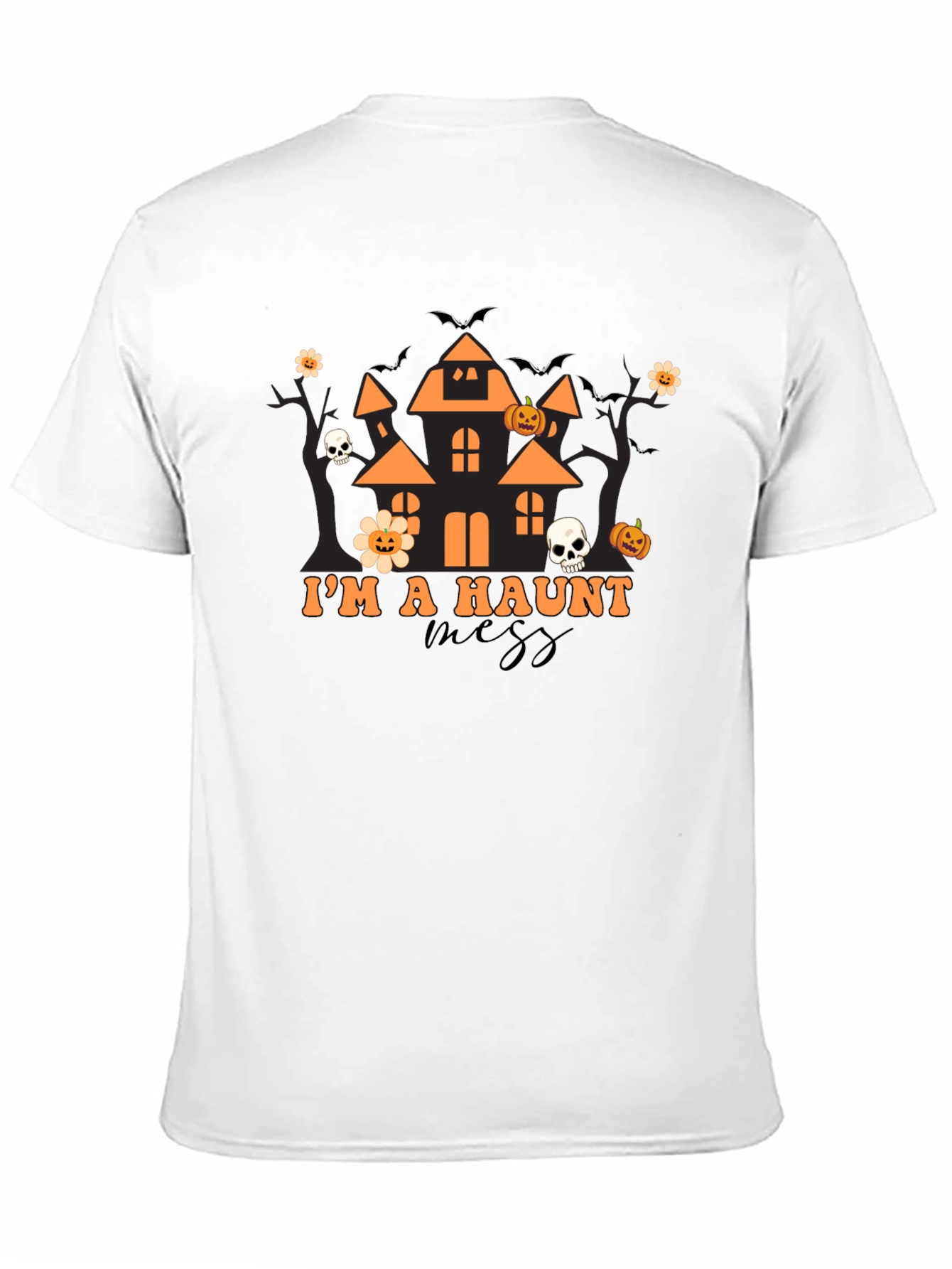 Haunted Mess Halloween Graphic T-Shirt