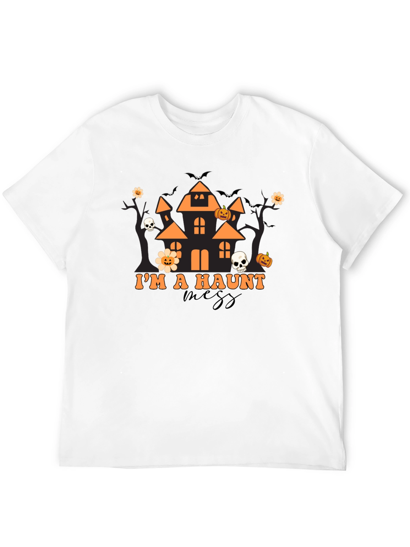 Haunted Mess Halloween Graphic T-Shirt