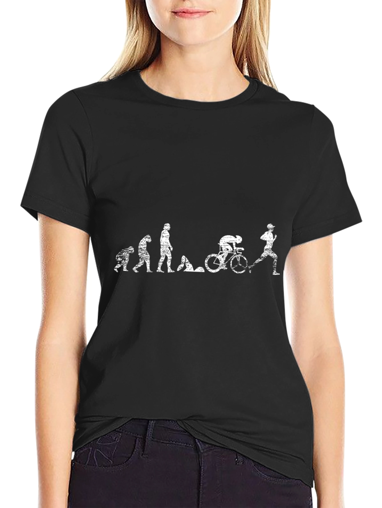 Evolution of a Triathlete T-Shirt - Black