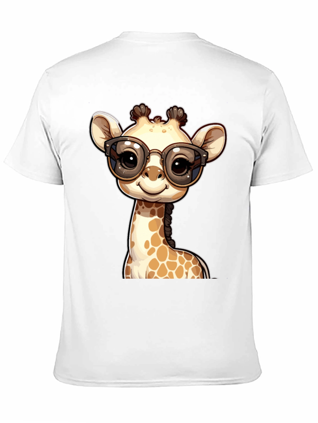 Giraffe with Glasses Graphic Tee