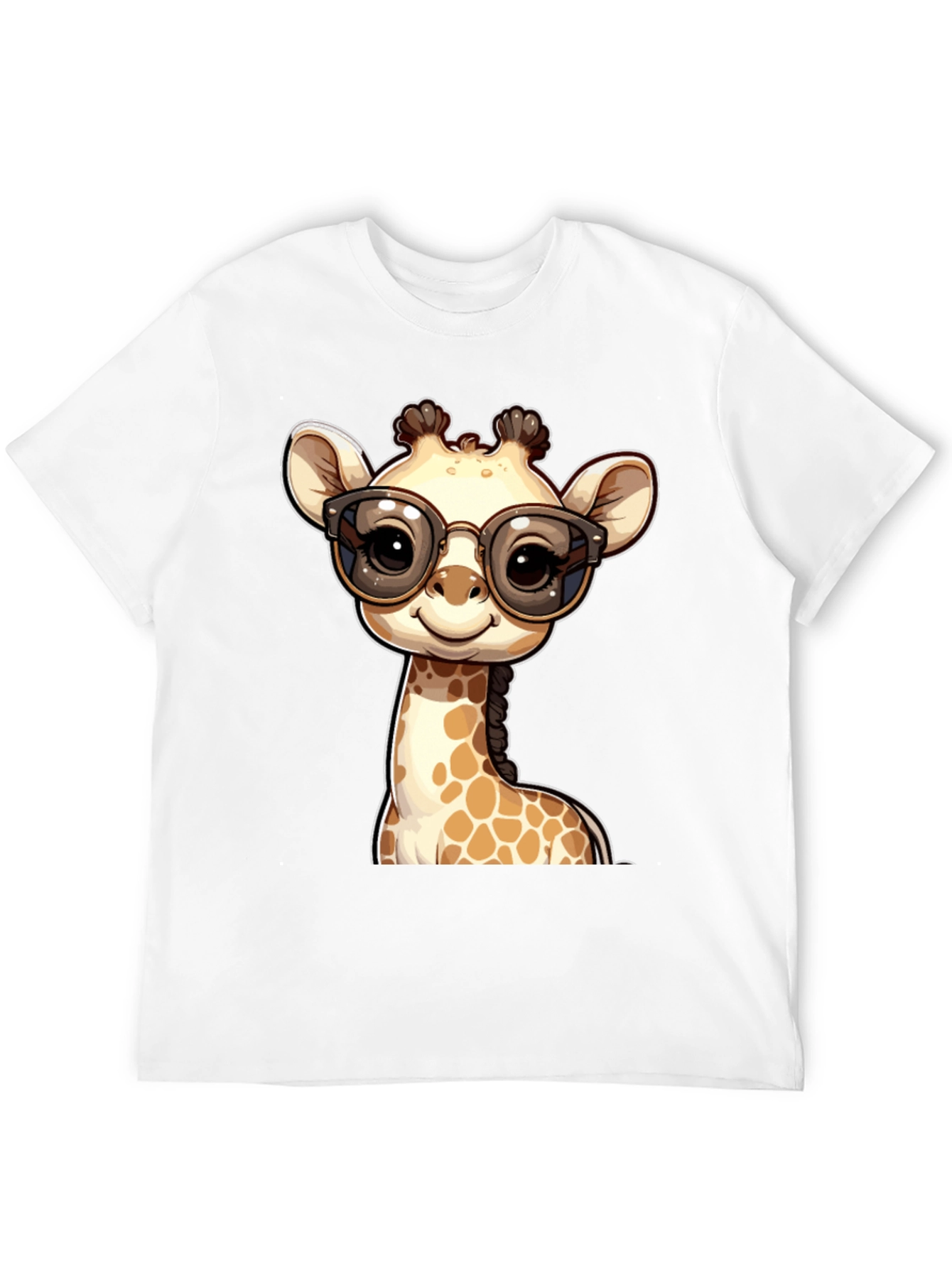 Giraffe with Glasses Graphic Tee